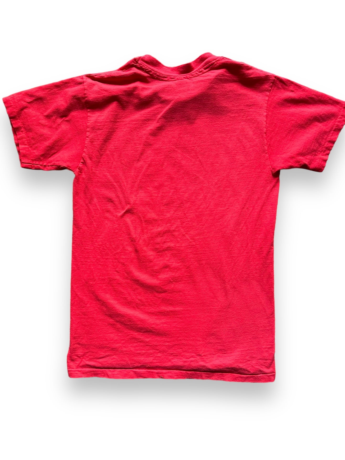 Rear View of Vintage Red Bah Humbug Christmas Tee SZ M | Vintage Scrooge T-Shirts Seattle | Barn Owl Vintage Clothing Seattle