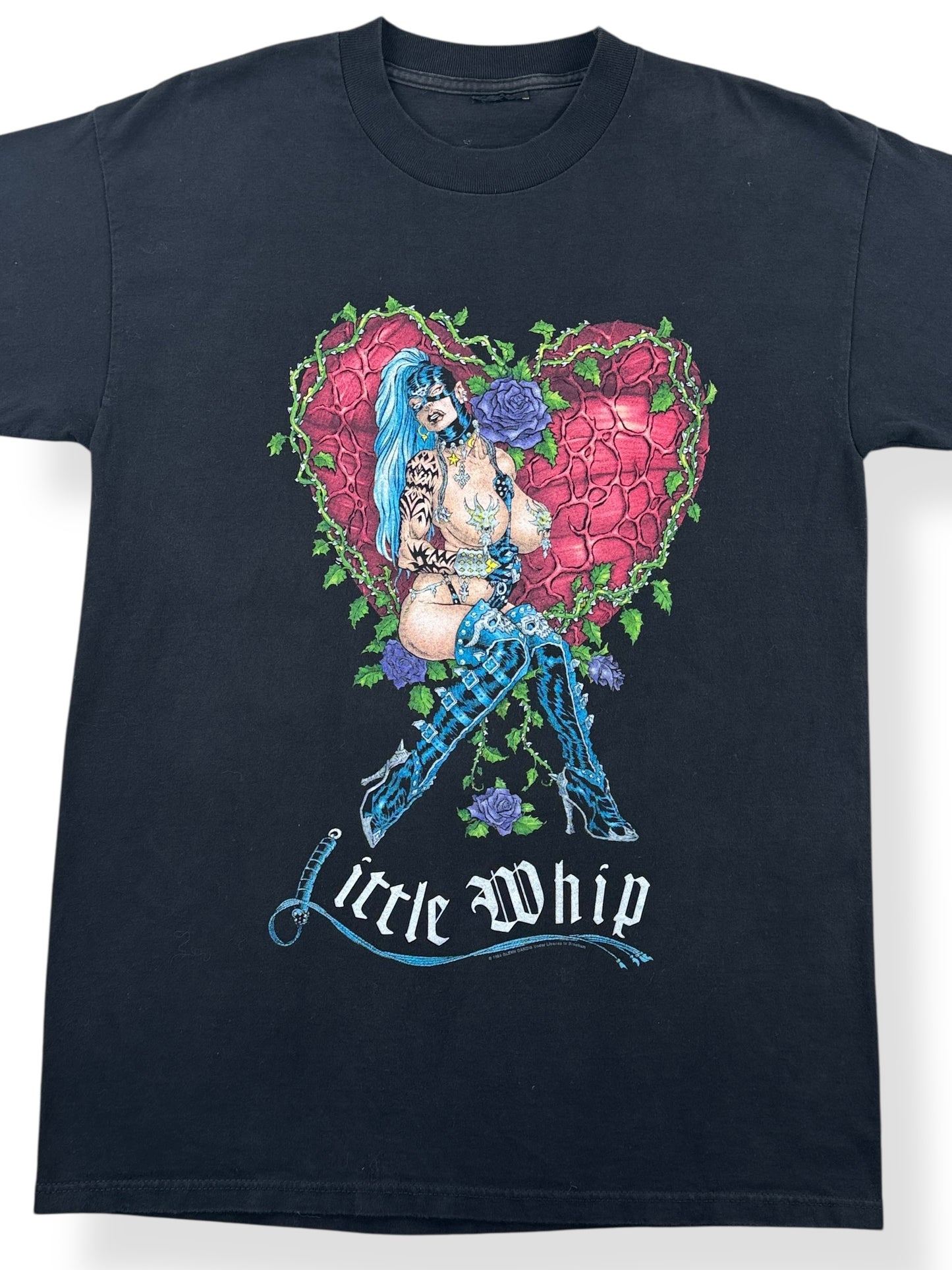 Front Close Up of Vintage 1994 Danzig Little Whip Tee SZ M