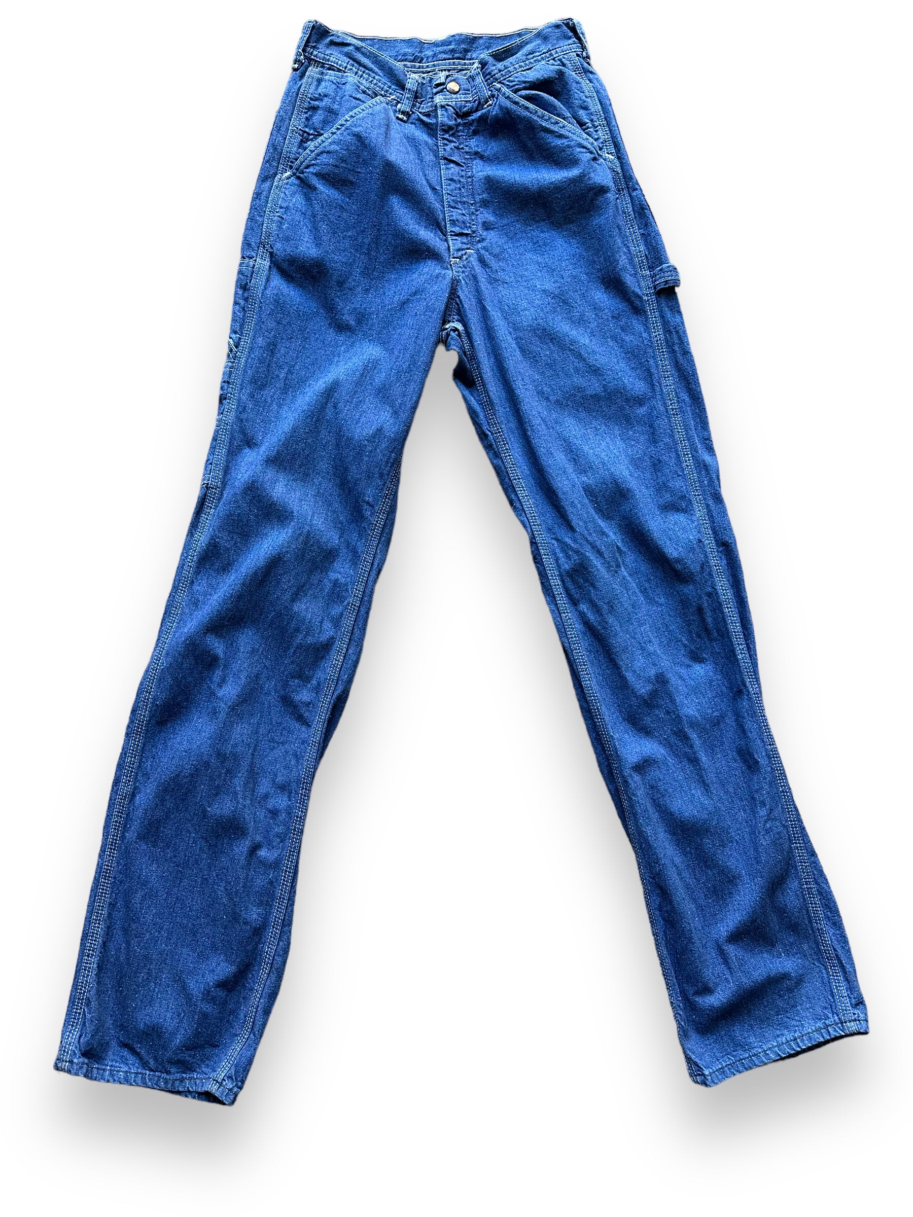 Front View of Vintage Lee Carpenter Jeans W27 | Vintage Denim Workwear Seattle | Barn Owl Vintage Clothing