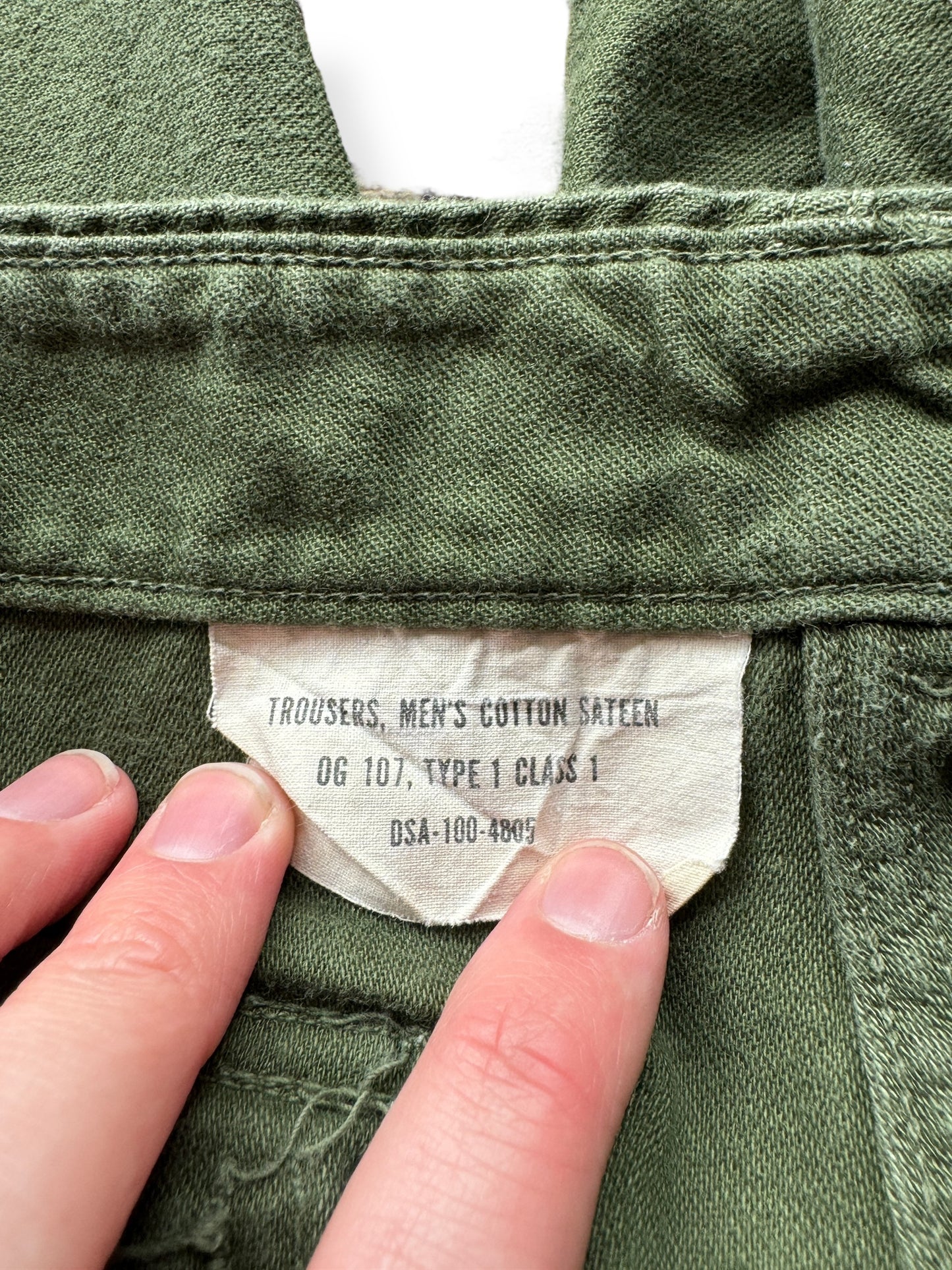 Tag on Vintage OG-107 Trousers W37