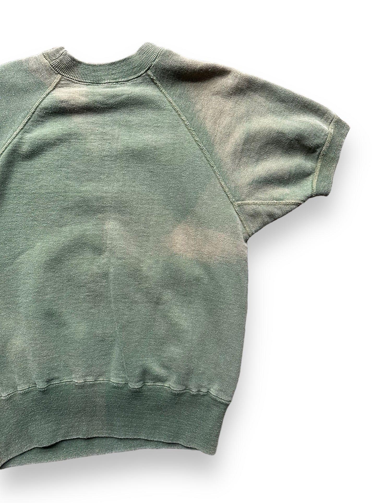 Rear Right View of Vintage Viet Nam 1st Marines Division Short Sleeve Sweatshirt SZ M | Vintage Crewneck Sweatshirt Seattle | Barn Owl Vintage Seattle