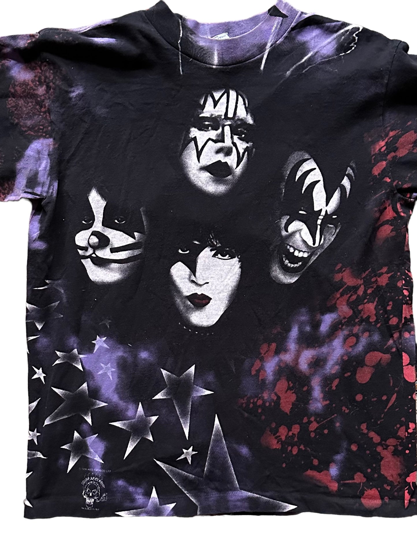 Front Detail on Vintage KISS 1996-97 Tour Tee Size L | Barn Owl Vintage Clothing | Vintage Rock Tees Seattle