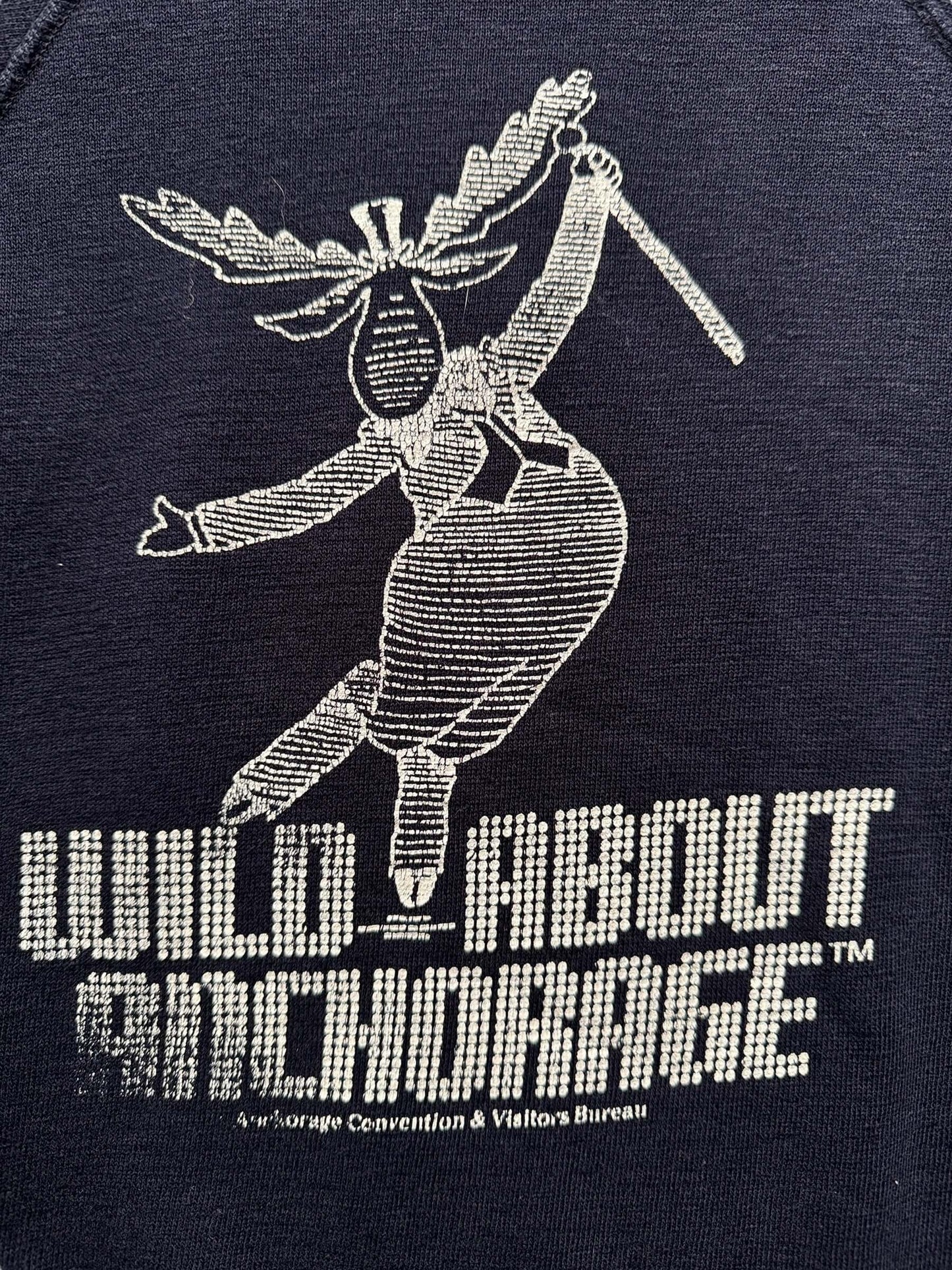 front graphic of Vintage Wild About Anchorage Crewneck SZ M