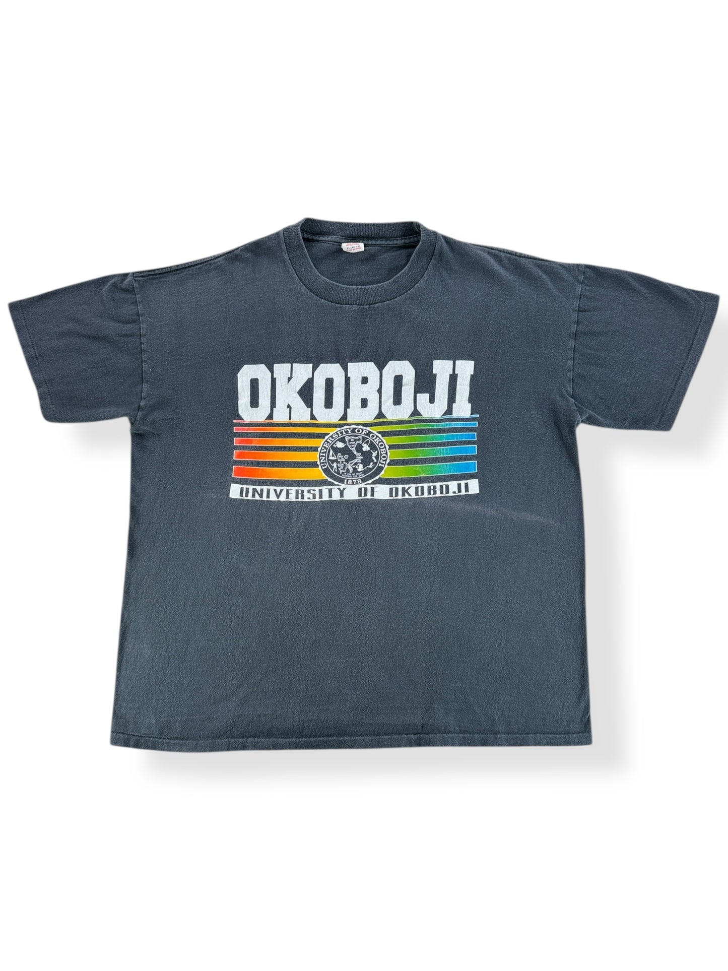 Front of Vintage University of Okoboji Tee SZ XL