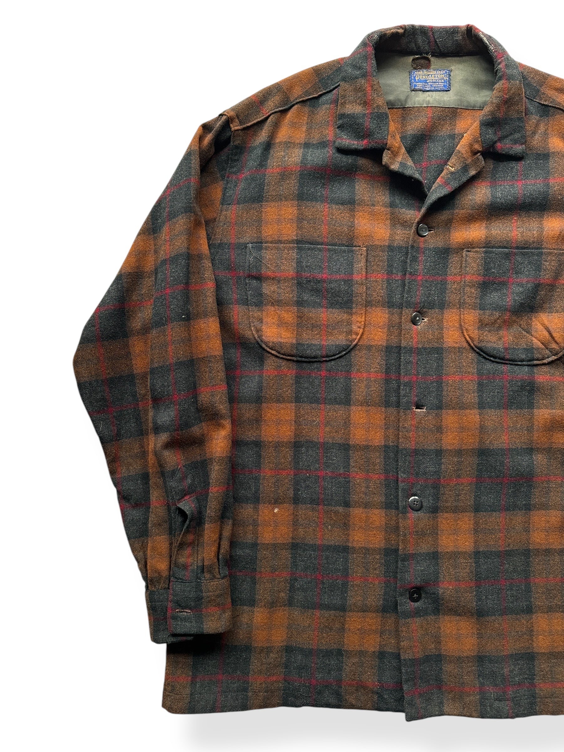 Front Right of Handmade Pendleton Woolens Shirt Jac SZ XXL AS IS
