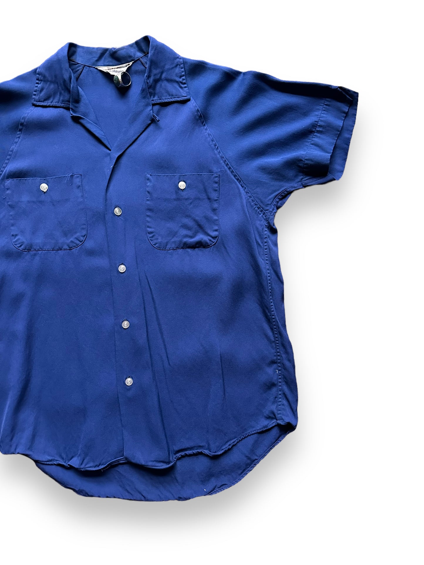 front left of Vintage Seaside Lanes Oregon Mens Rayon Bowling Shirt SZ M | Vintage Bowling Shirt Seattle | Barn Owl Vintage Seattle