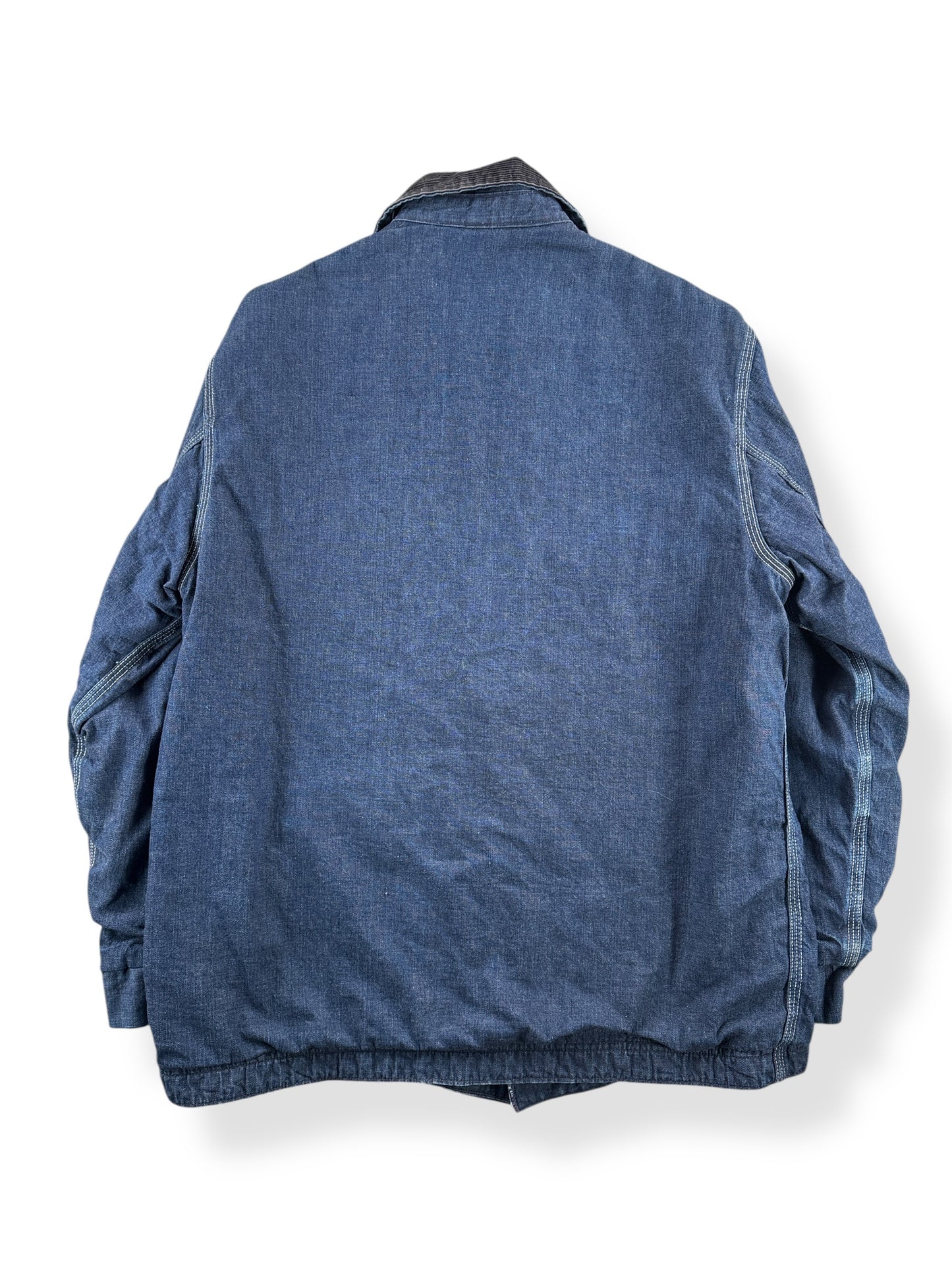 Back of Vintage Dark Sears Blanket Lined Chore SZ L