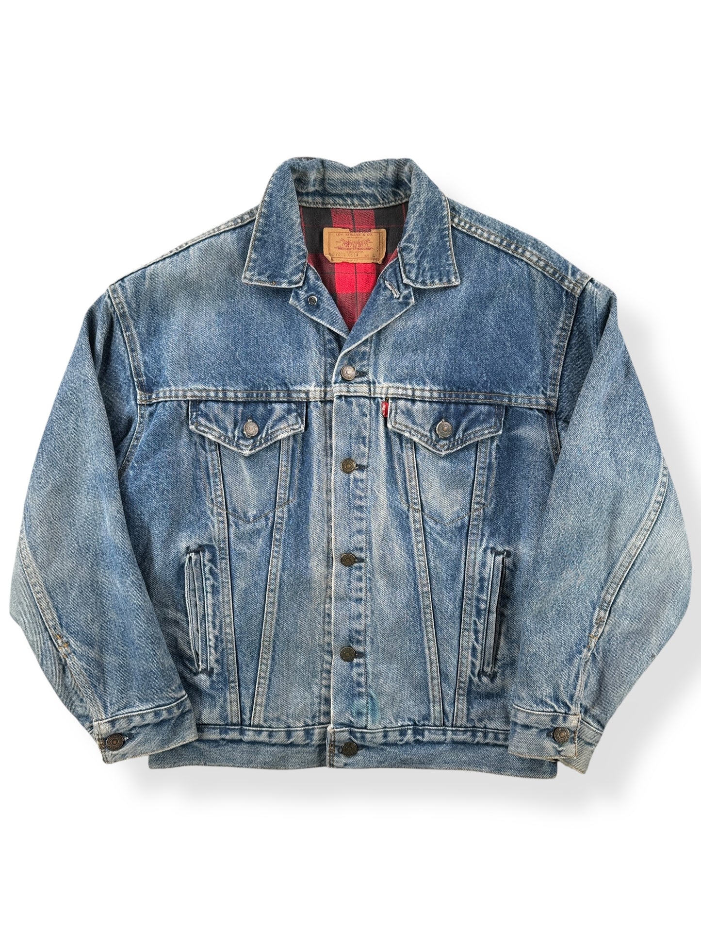 Front of Vintage Levis 4 Pocket 57510 Trucker Jacket SZ L