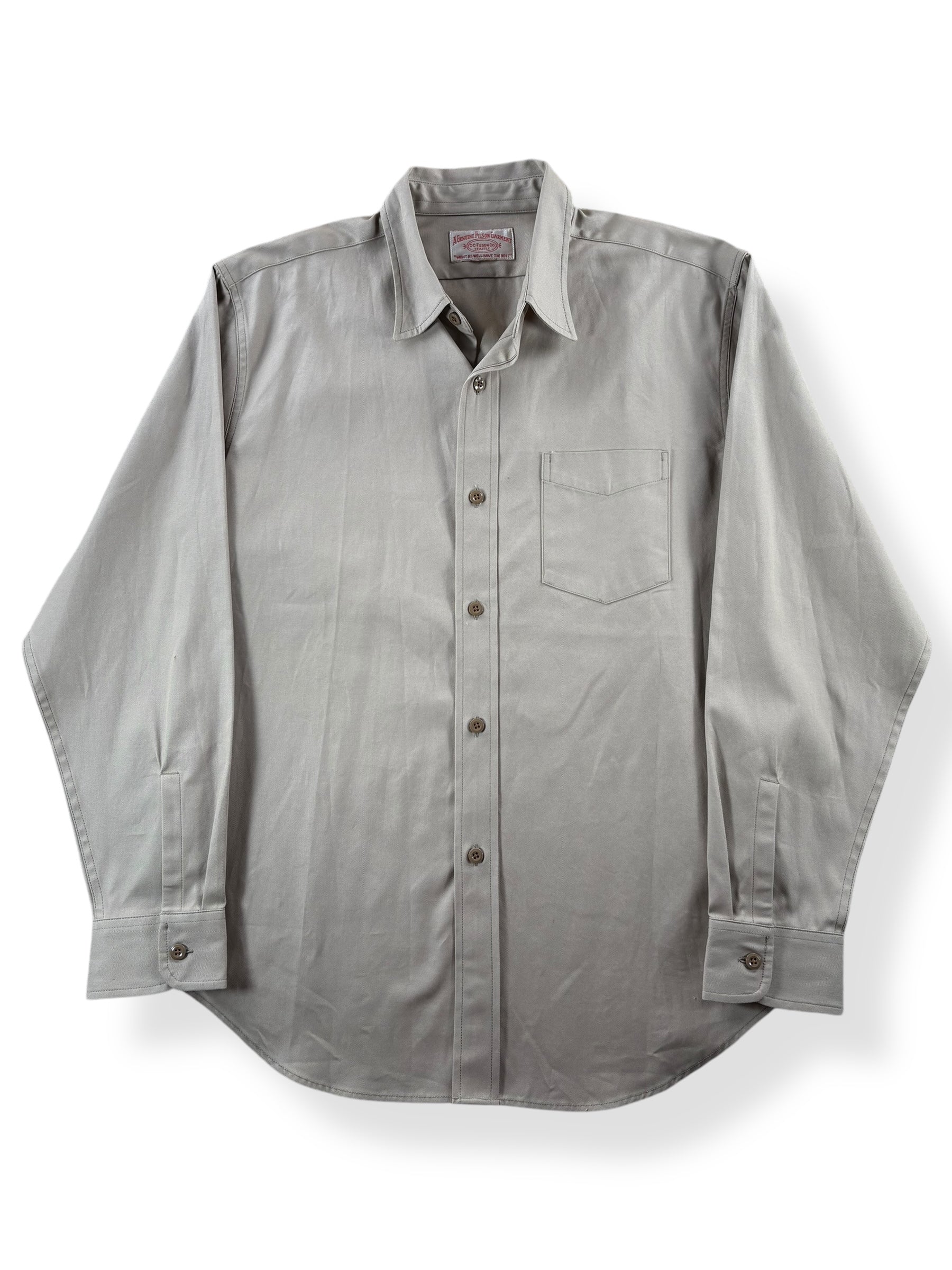 Front of Modern Filson Khaki Service Shirt SZ M