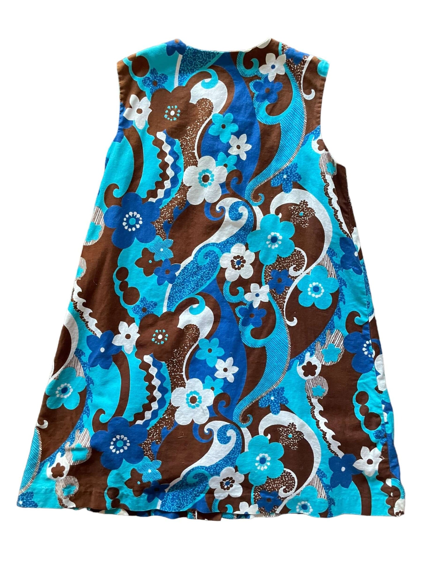 Full back view of Vintage 1960s Aloha Tunic Dress |  Barn Owl Vintage Dresses | Seattle Vintage Ladies Clothing