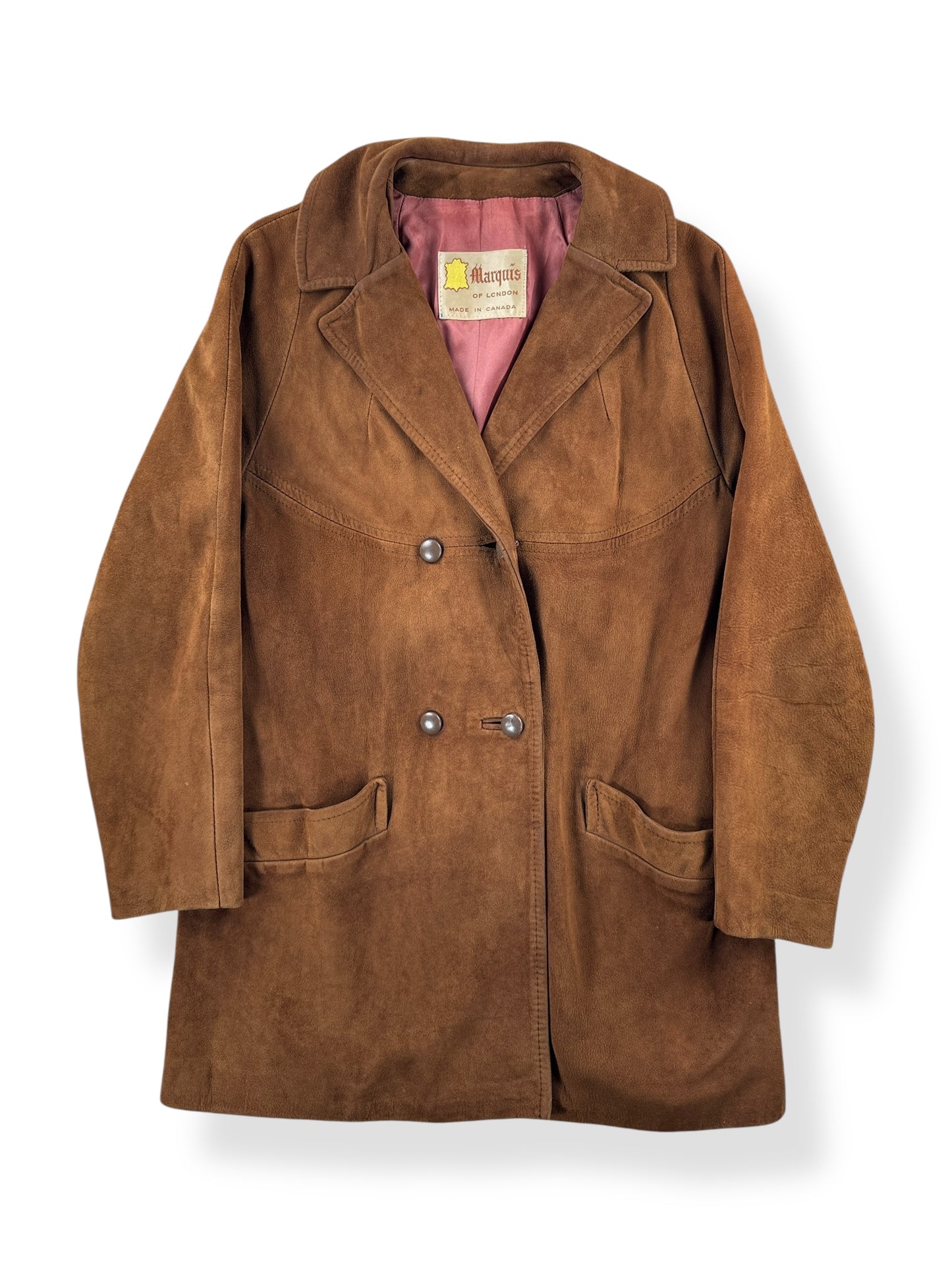 Front of Vintage Womens 1960s Marquis of London Suede Jacket SZ M