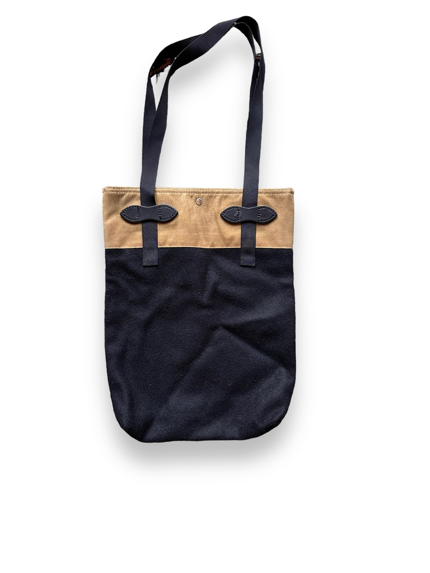 Rear View of Filson Wool Tin Cloth Tote Bag SZ S |  Barn Owl Vintage Goods | Vintage Filson Workwear Seattle