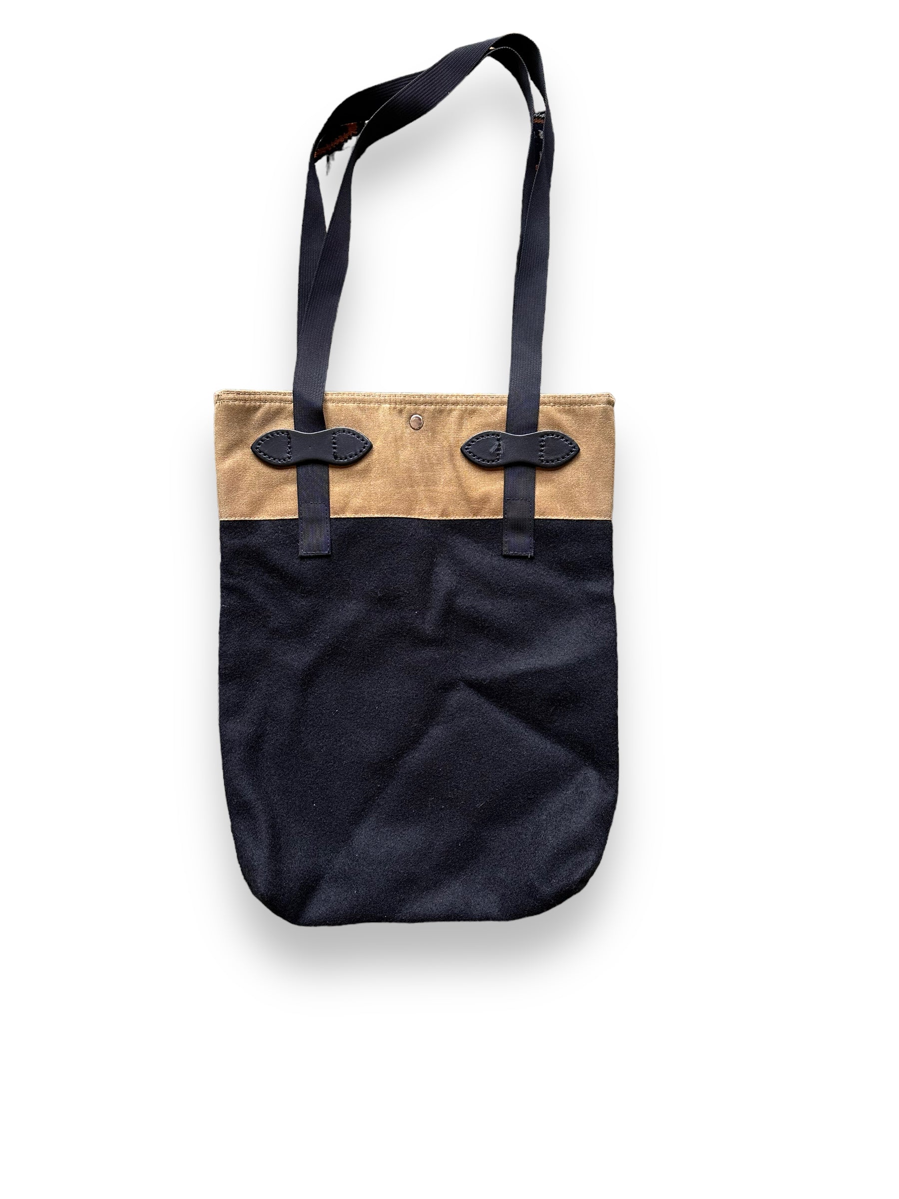 Rear View of Filson Wool Tin Cloth Tote Bag SZ S |  Barn Owl Vintage Goods | Vintage Filson Workwear Seattle