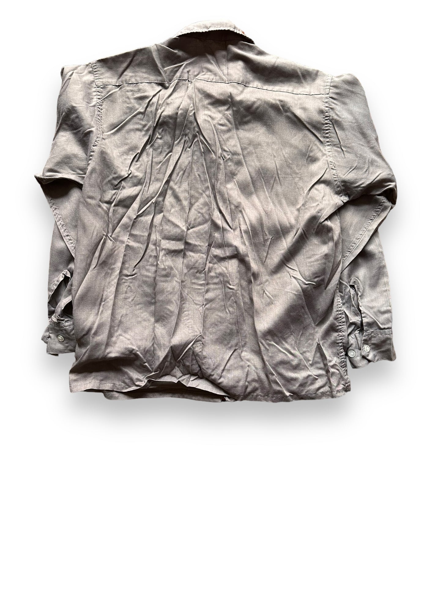 Rear View of Vintage Di Lido Loop Collar Button Up Shirt SZ M | Vintage Rockabilly Shirt Seattle | Barn Owl Vintage Seattle