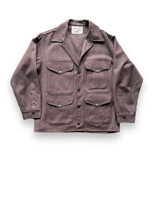 Front View of Rare Vintage Filson Pin Striped Union Made Cruiser Coat SZ 44 |  Vintage Rare Filson Cruiser | Vintage Workwear Seattle