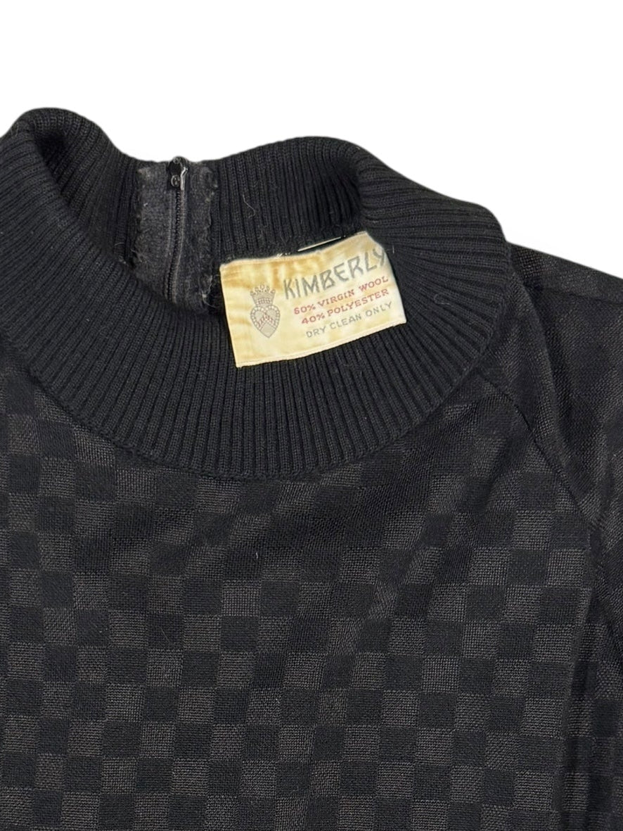 Maker tag 70s Kimberly Wool Check Dress M-L
