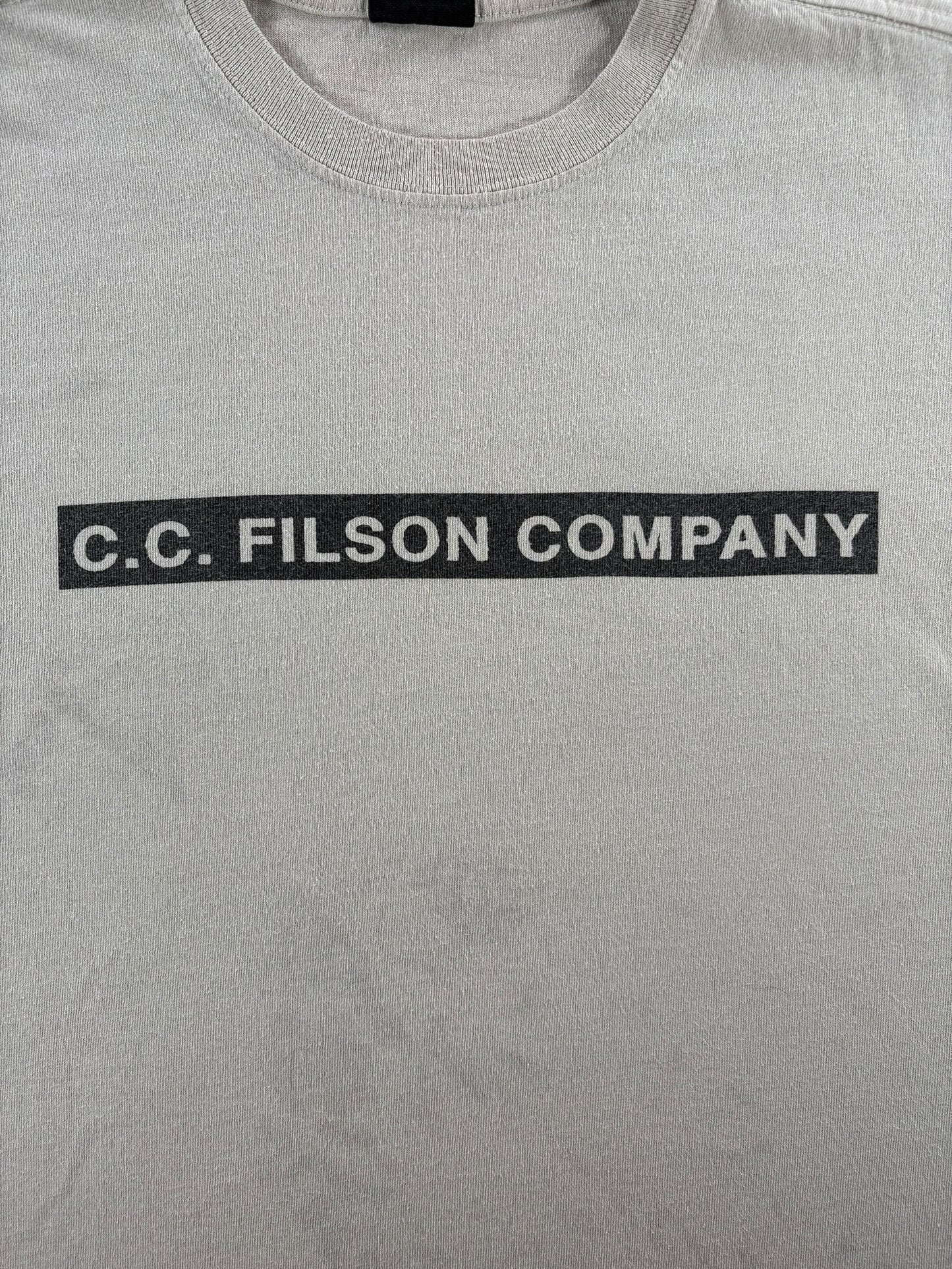 Front Graphic of Modern Filson Through Any Weather Tee SZ M