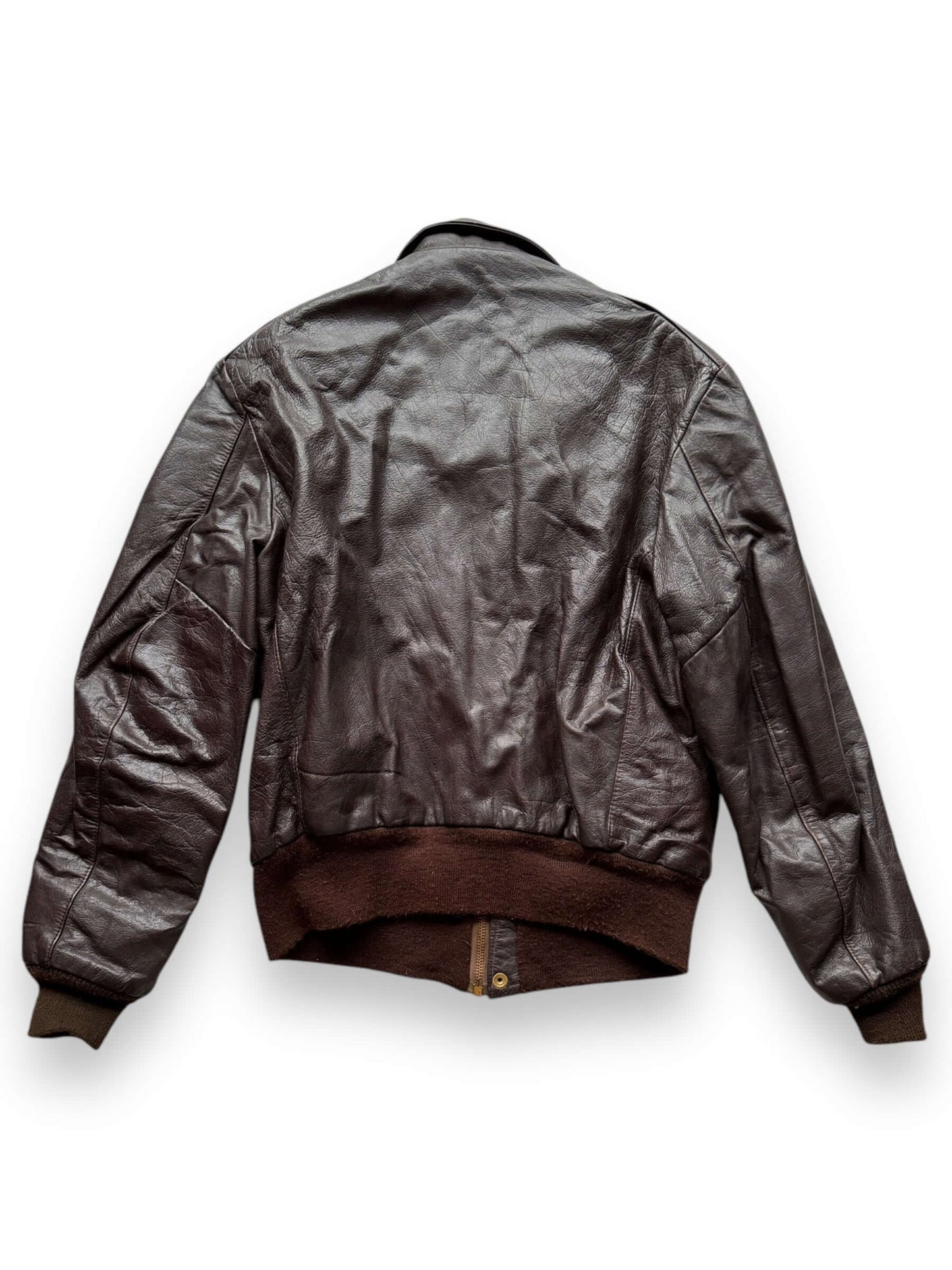 back of Vintage 30s/40s Era Californian Goatskin A-2 Leather Jacket SZ 40