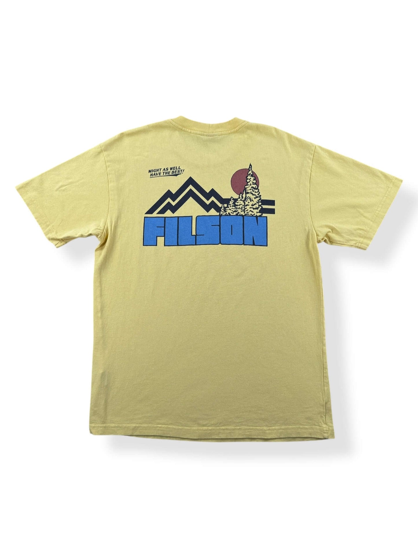 Back of Yellow Filson Frontier Graphic Tee SZ M
