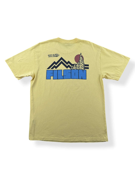 Back of Yellow Filson Frontier Graphic Tee SZ M
