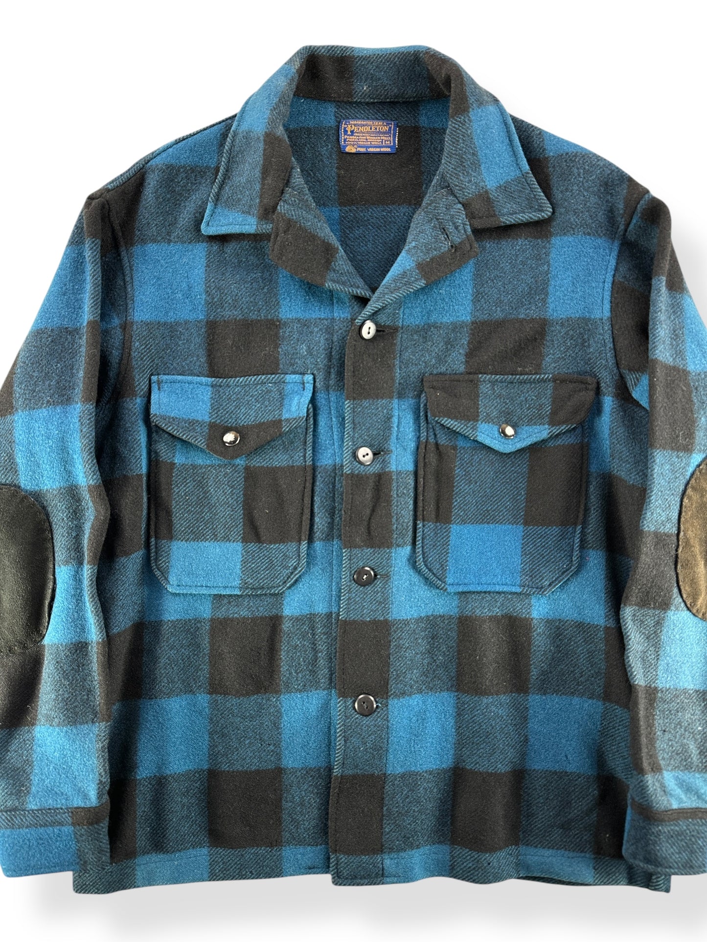 Front Close Up of Vintage Pendleton Shacket SZ M
