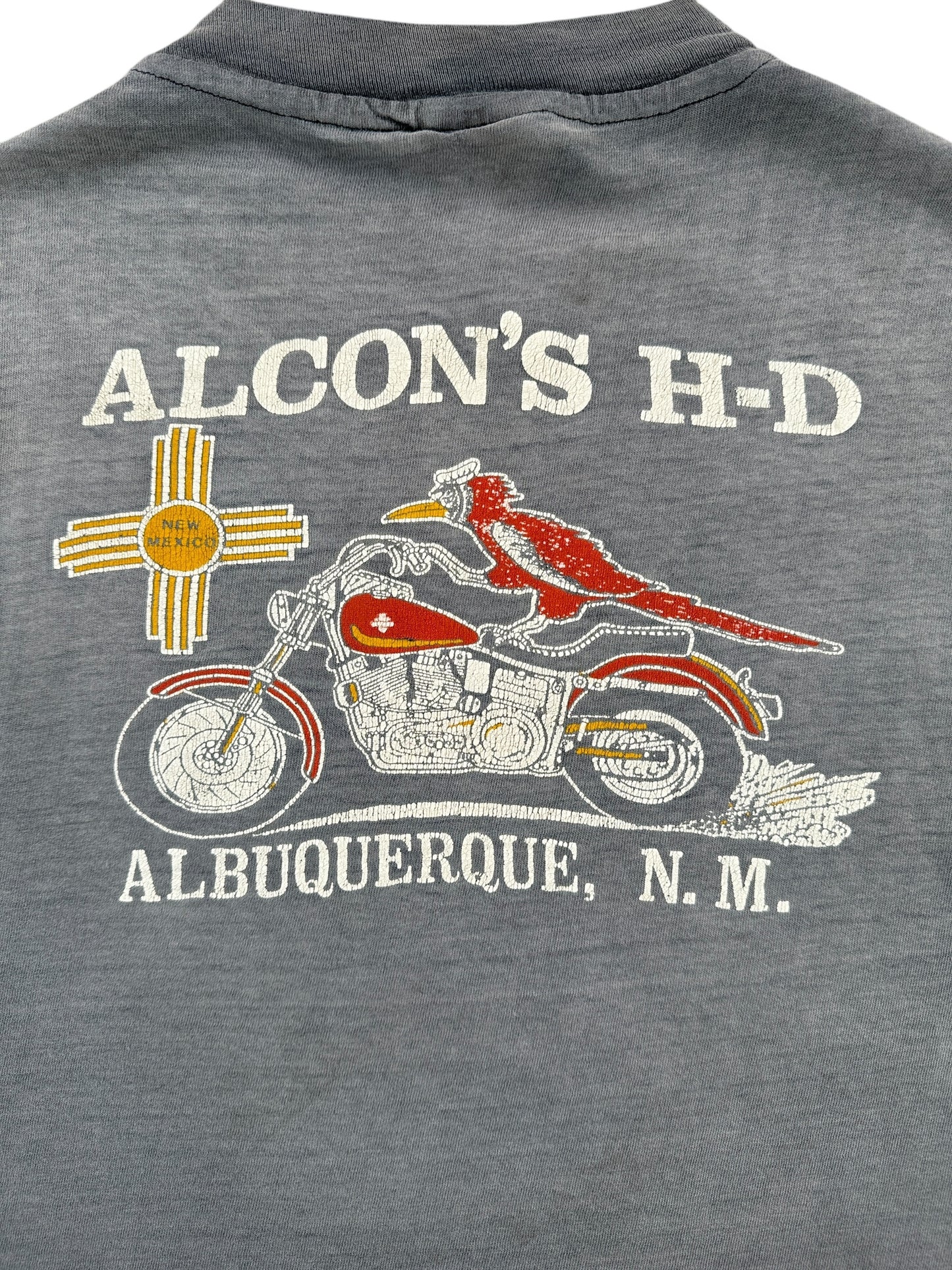 Back Graphic of Vintage Insanely Faded Harley Davidson New Mexico Cutoff Tee SZ M
