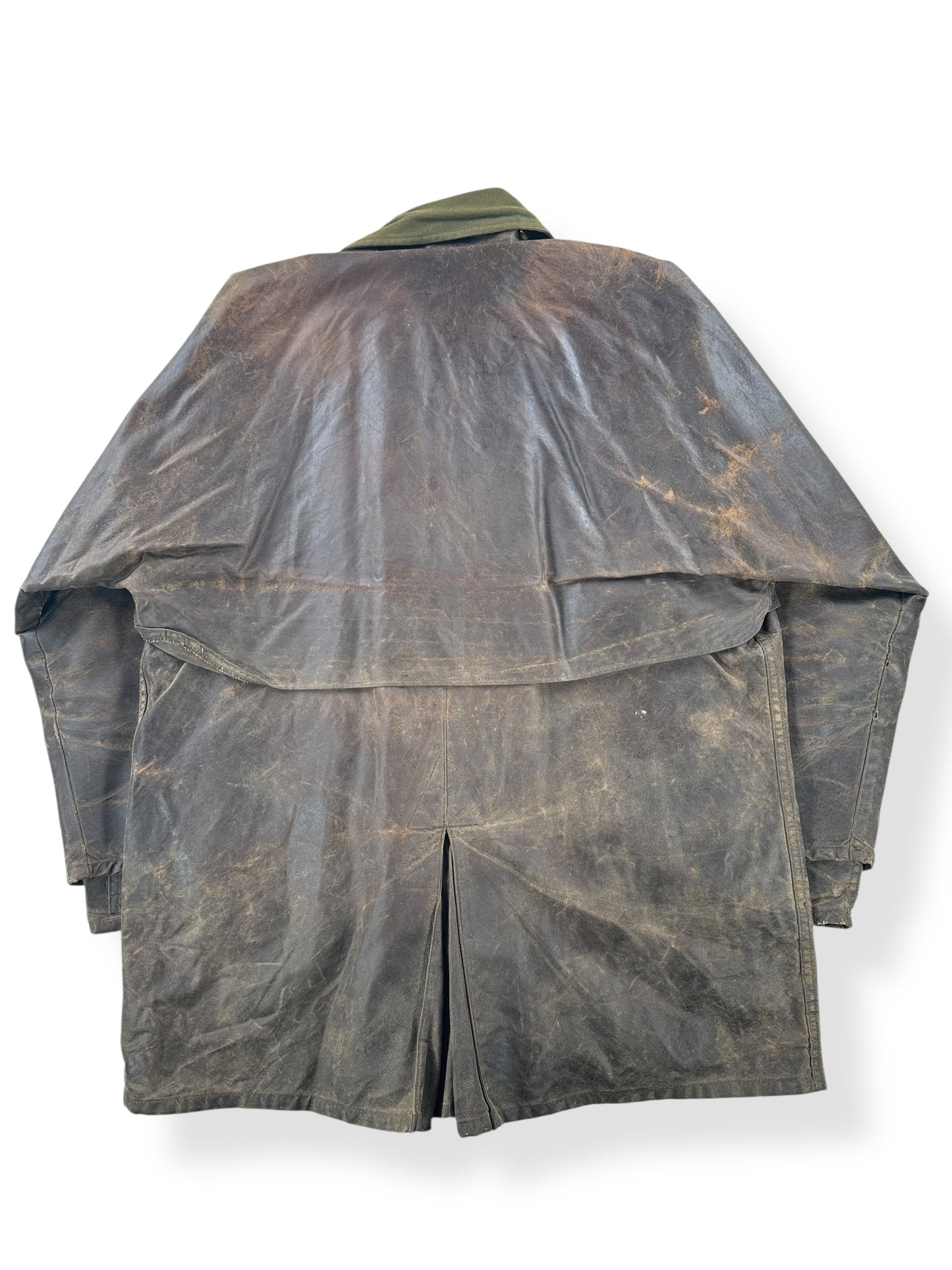 Back of Vintage Filson Shelter Cloth Packer Coat SZ M XLong