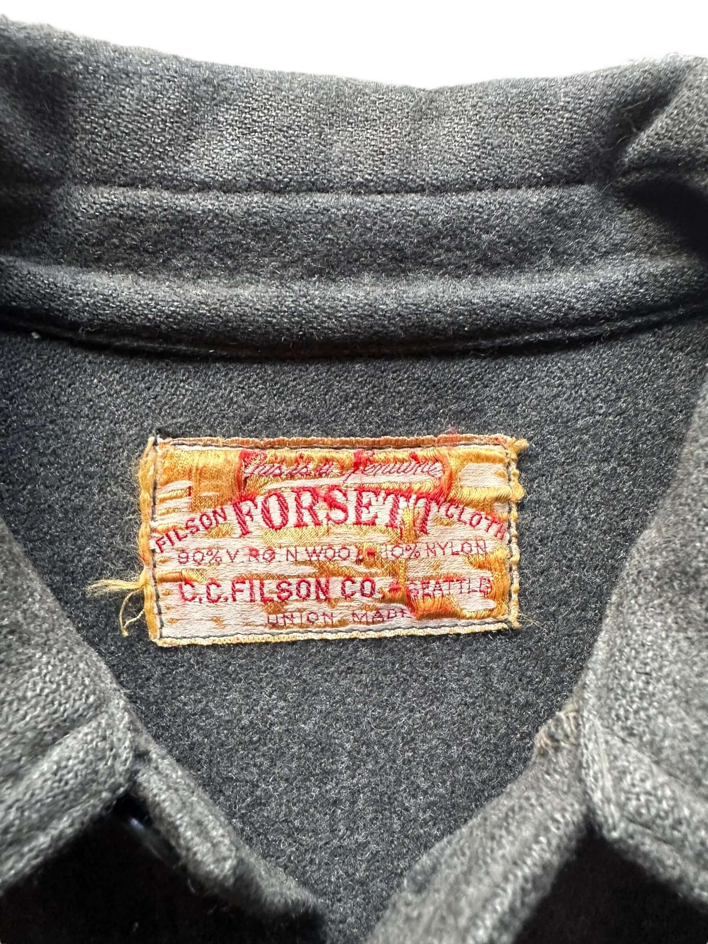 tag on Vintage Union Made Forsett Filson Mackinaw Cruiser SZ 36