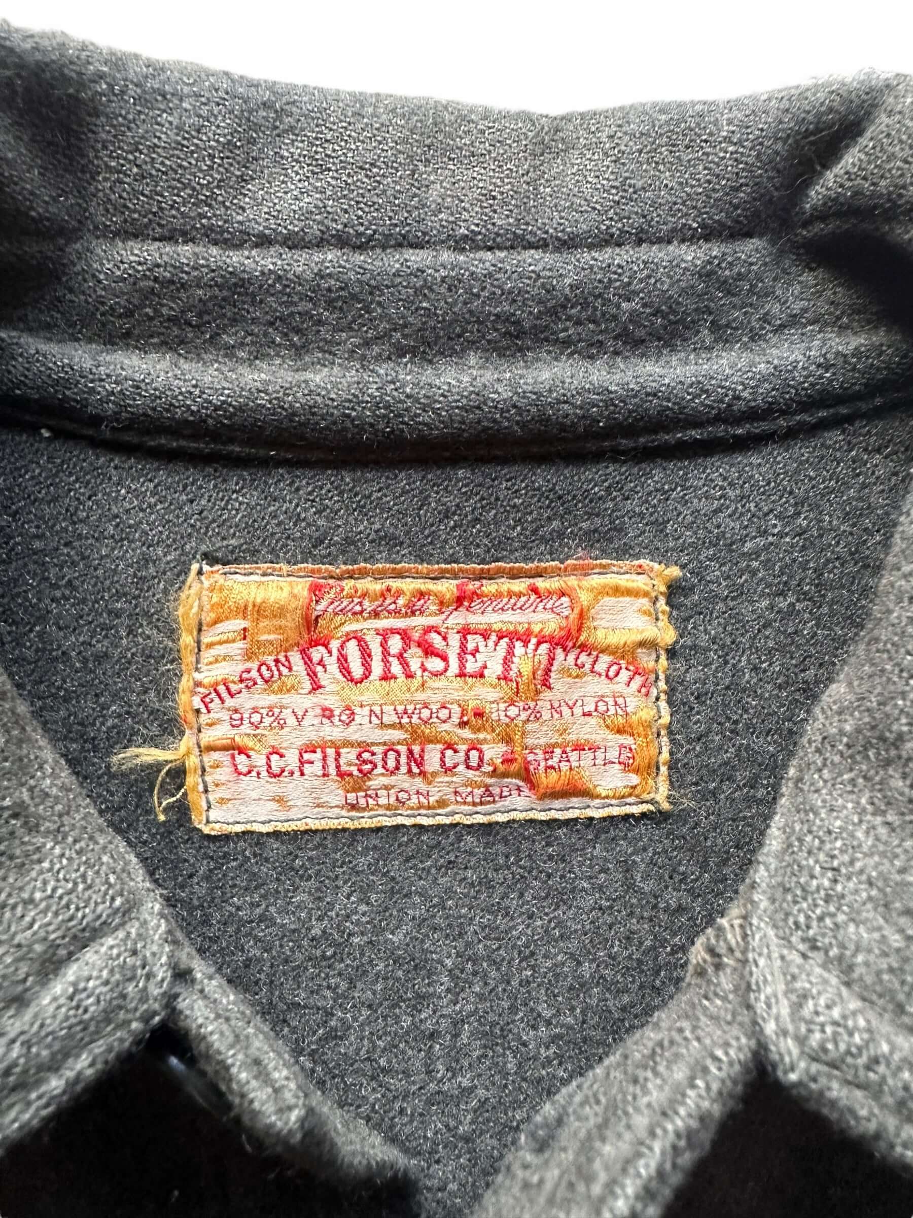 tag on Vintage Union Made Forsett Filson Mackinaw Cruiser SZ 36
