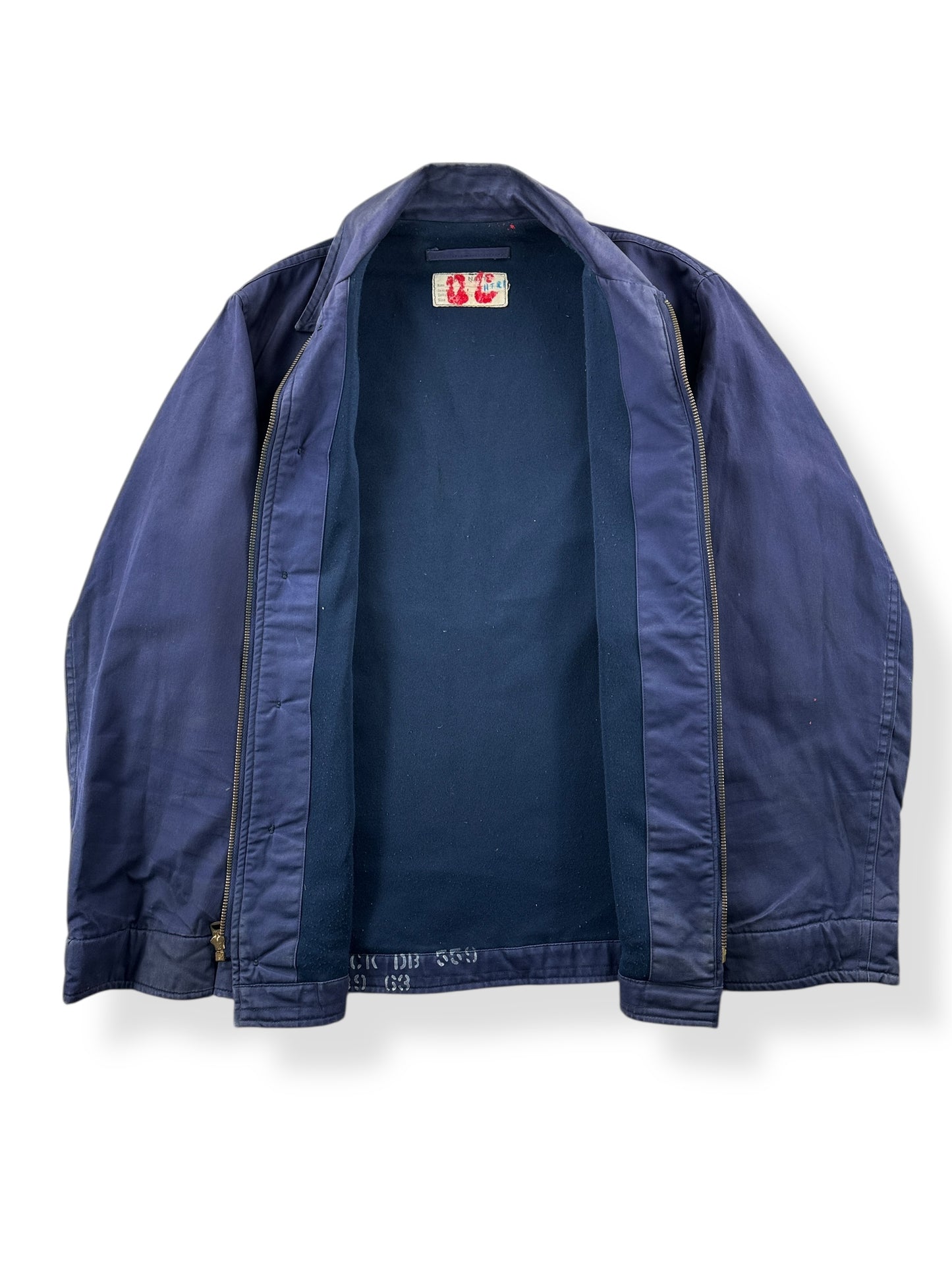Inside of Vintage 60’s Vietnam Era US Navy N-4 Deck Jacket SZ S