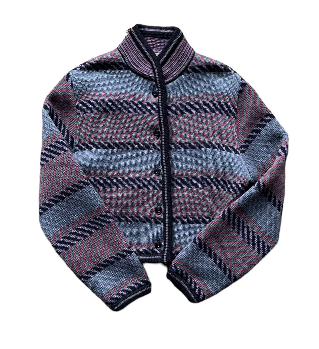 Full front view of Vintage 1980s Jaeger Knit Cardigan XS | Seattle True Vintage | Barn Owl Ladies Vintage