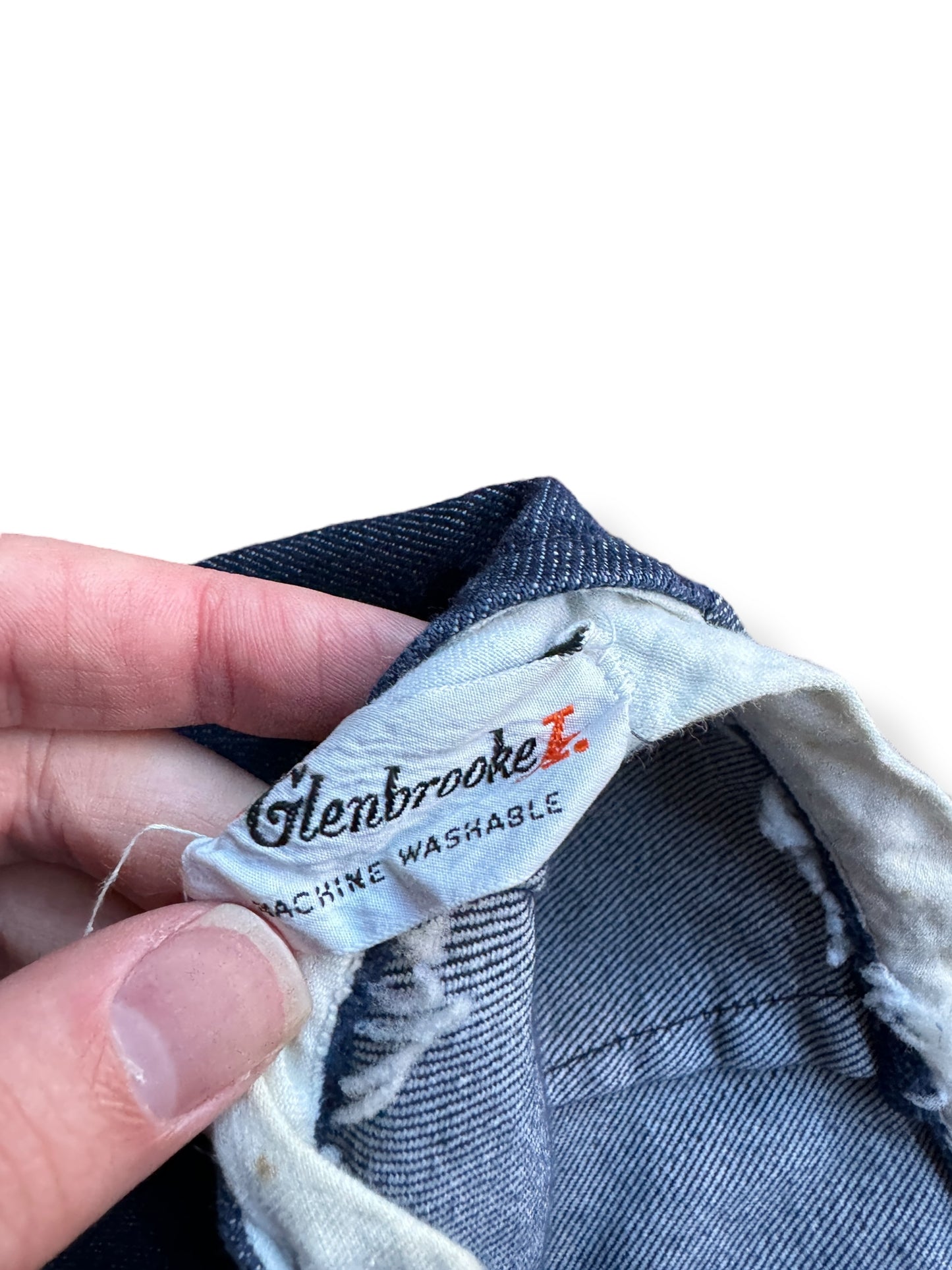 Label on Vintage 50s Glenbrook Flared Jeans W26