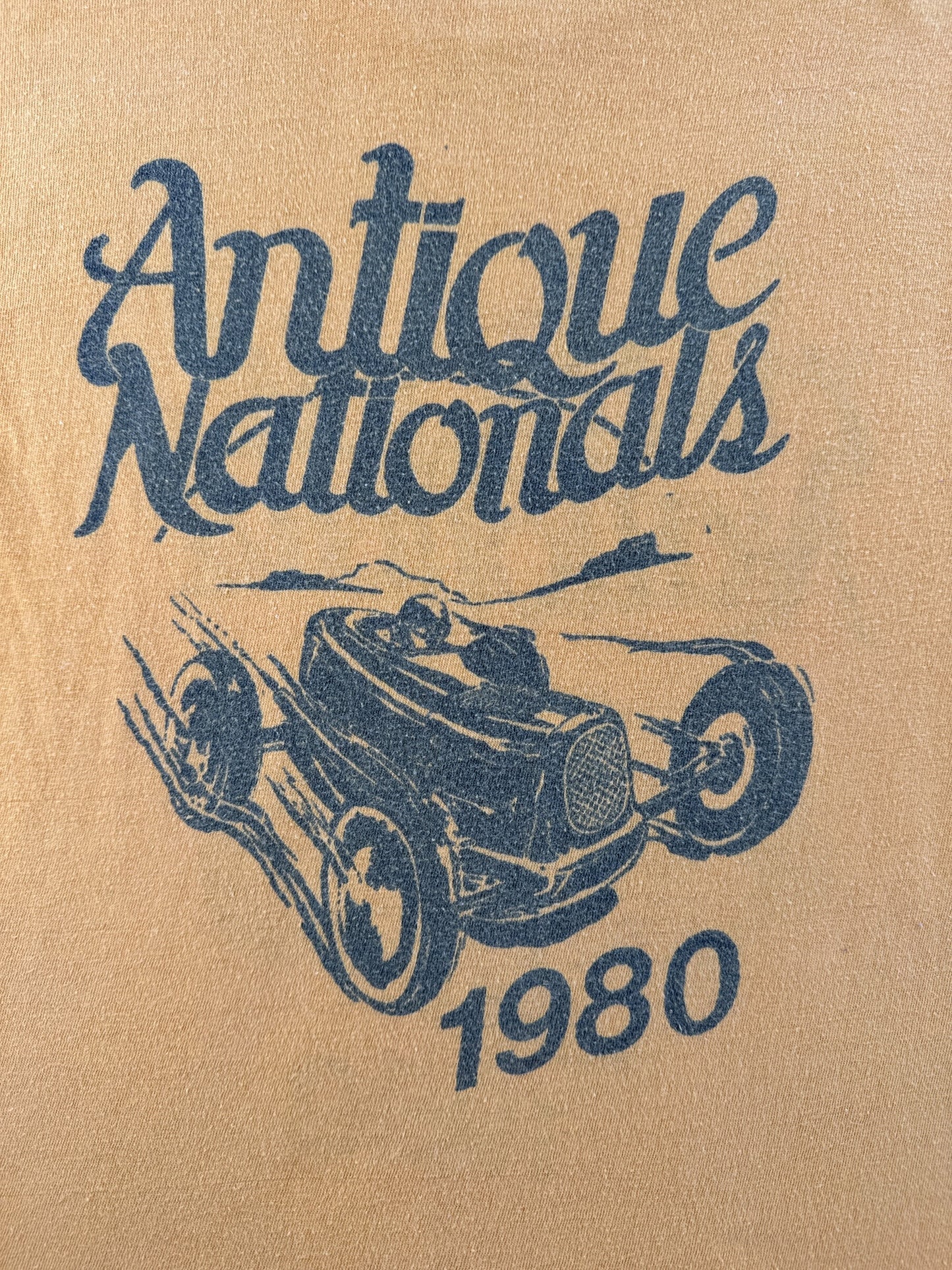 Back graphic on Vintage 1980 Racing Tee SZ M (Fits S)