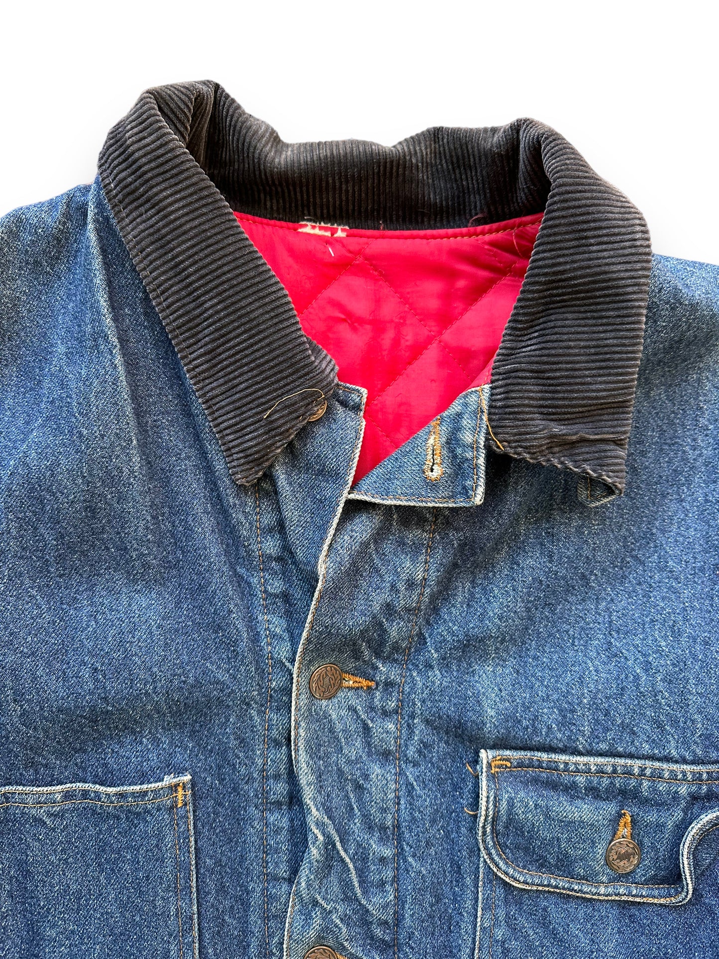 Vintage Quilted Liner Denim Chore Coat SZ 48 | Vintage Denim Chore Coat | Barn Owl Vintage Seattle