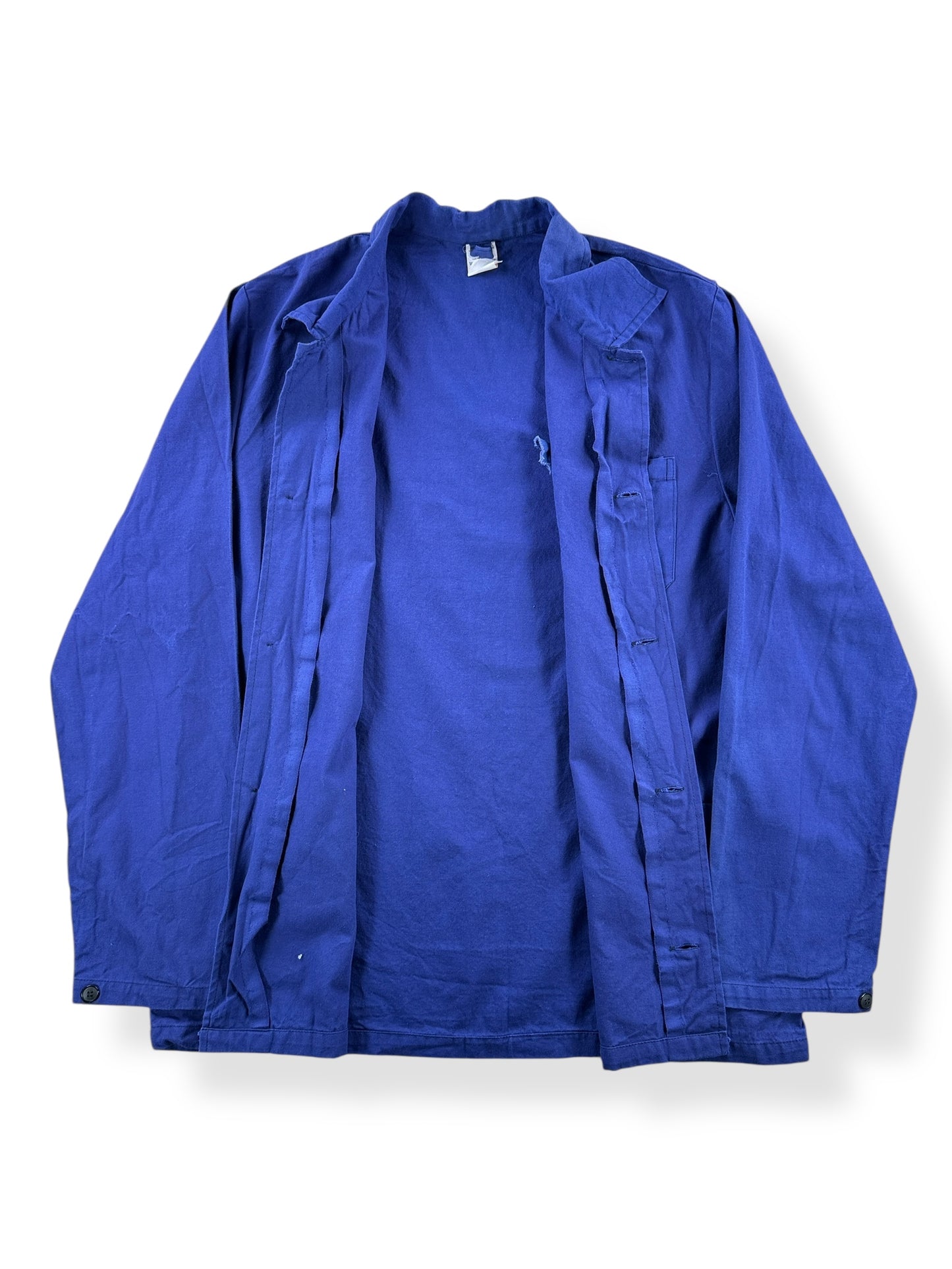 Inside of Vintage Sunfaded French Chore Coat SZ L
