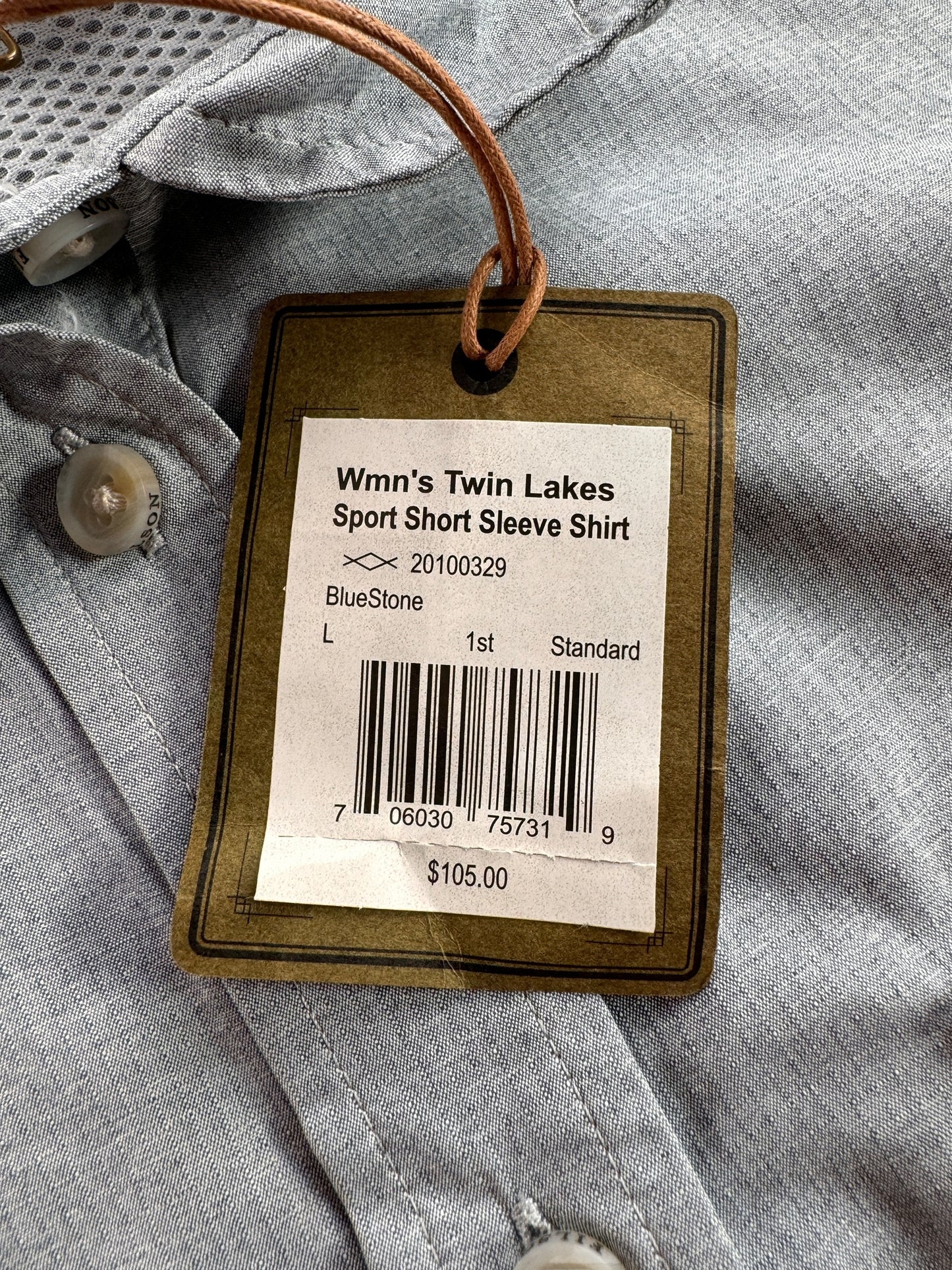Tag on Modern NWT Filson Women's Twin Lakes Sport Shirt SZ L