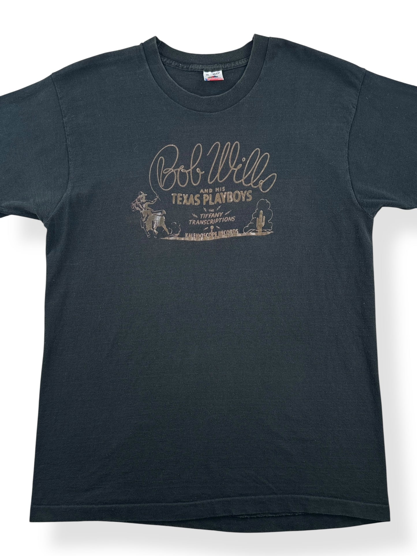 Vintage Bob Wills Black Tee SZ XL