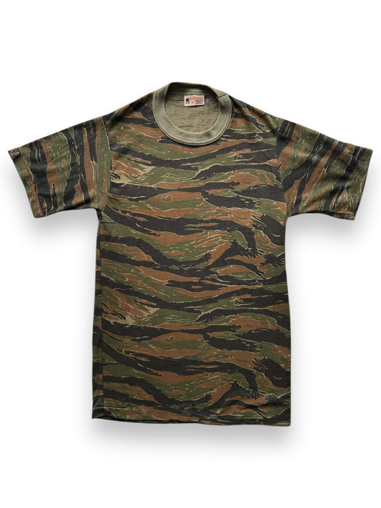 Front of Vintage Brigade Quartermaster Tiger Camo Tee SZ S