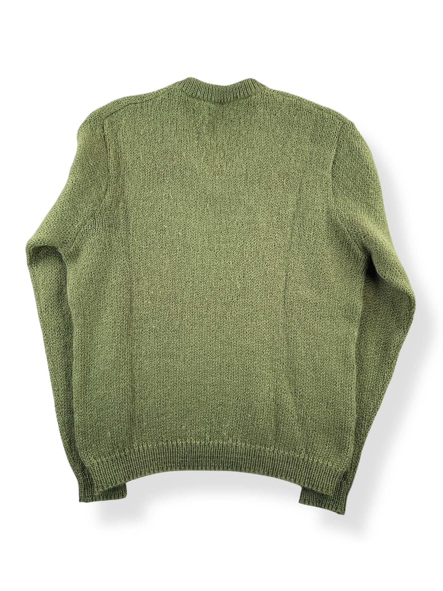 Back of Vintage Jantzen Green Wool Sweater SZ 40
