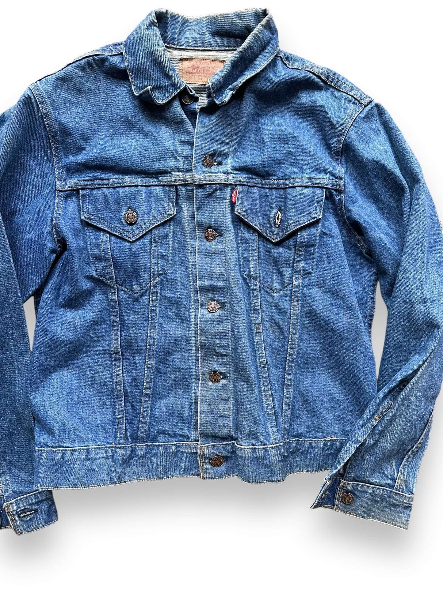 Front Detail of Vintage 2-Pocket Levi's Type III Denim Jacket SZ 42 | Vintage Denim Workwear Seattle | Seattle Vintage Denim