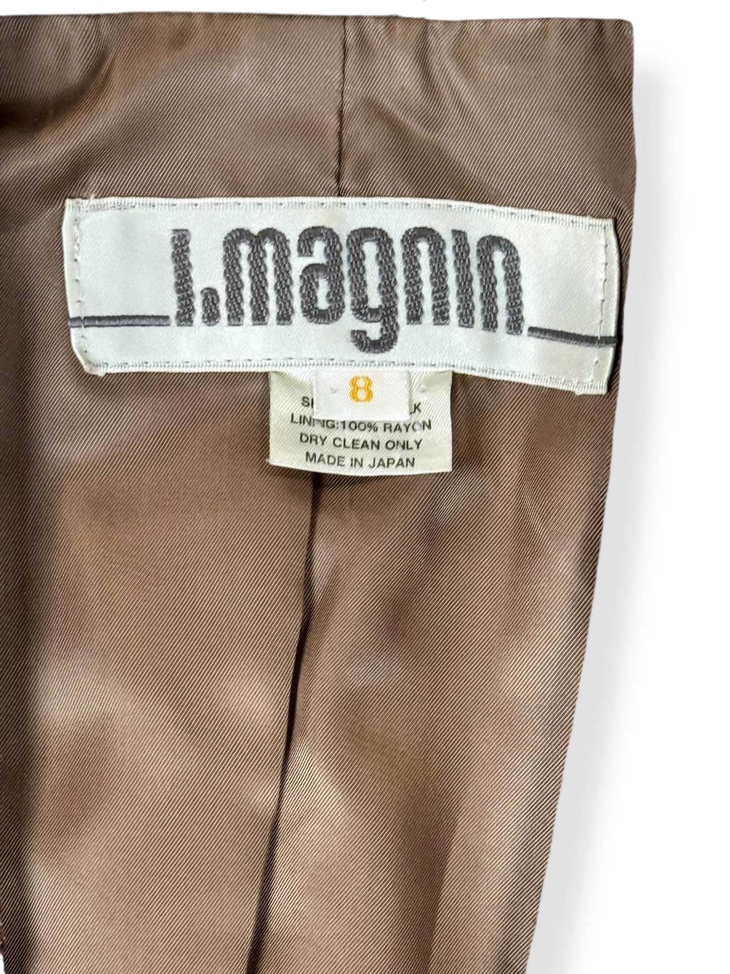 Tag of 1970s I. Magnin Silk Blazer M