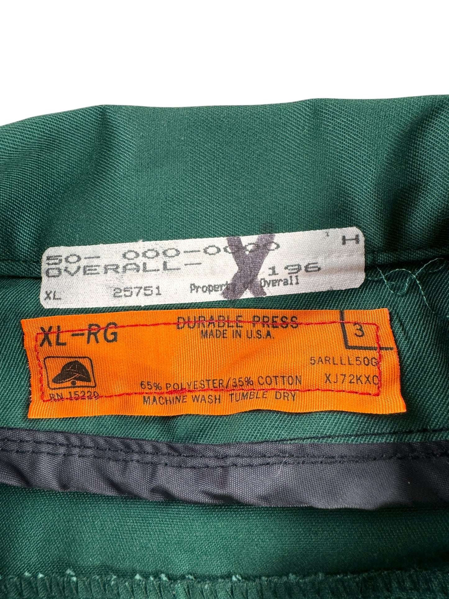 Tag on Vintage Green Overall Gas Station Jacket SZ XL