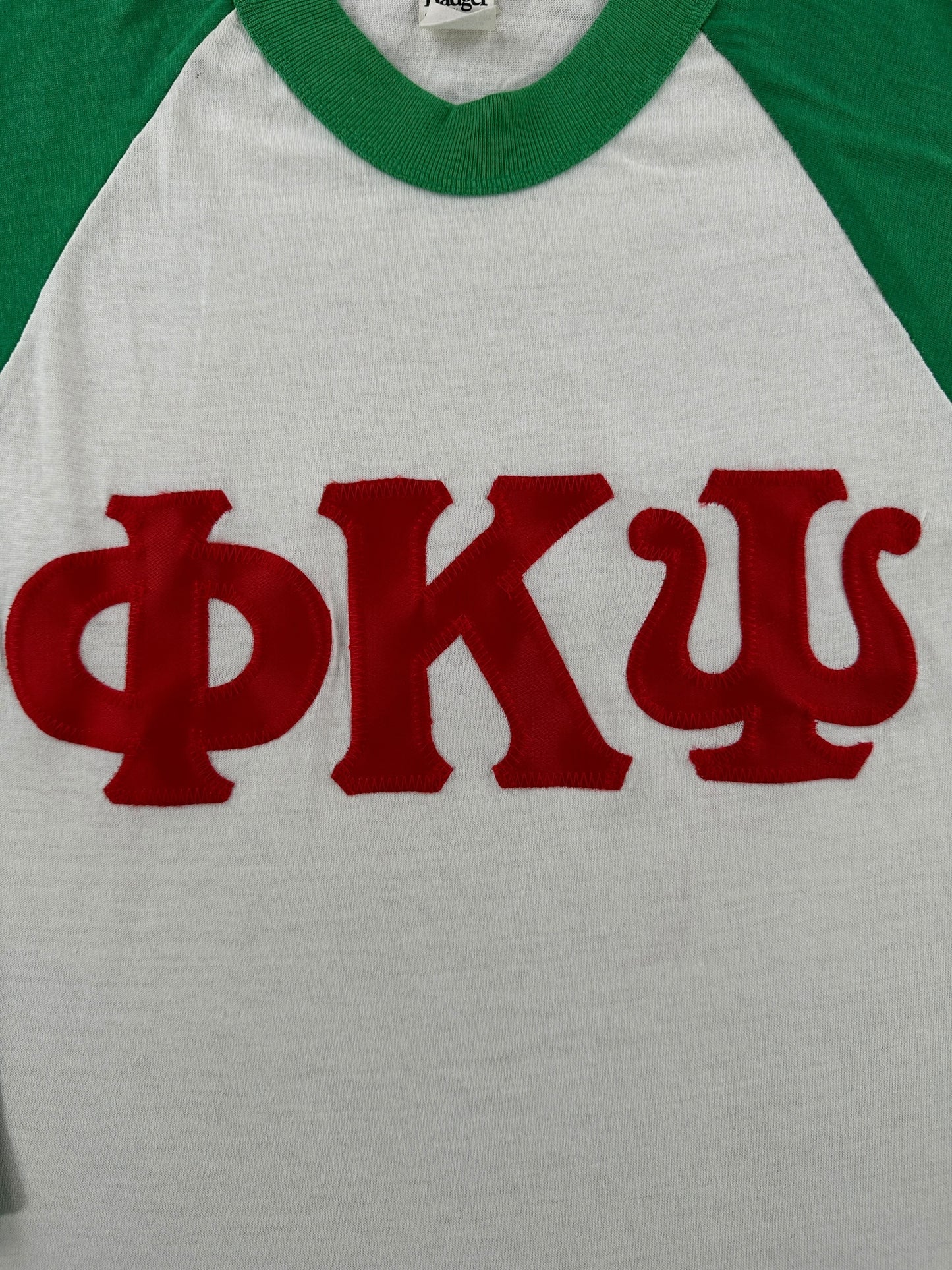 Frat Symbols on Vintage Frat Raglan SZ S