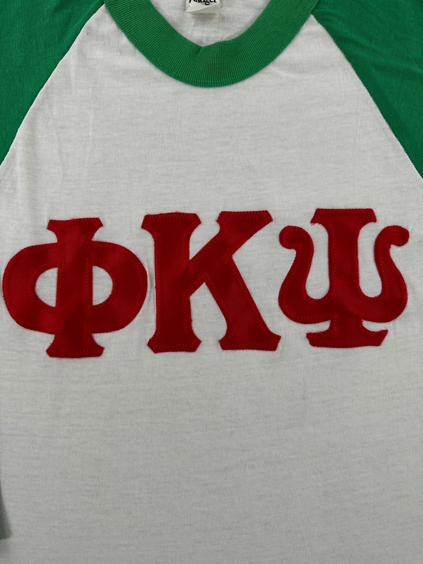 Frat Symbols on Vintage Frat Raglan SZ S