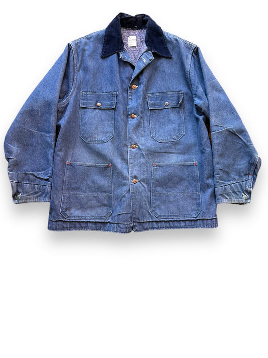 Front View of Vintage Big Mac Blanket Lined Denim Chore Coat SZ XL | Vintage Denim Chore Coat | Barn Owl Vintage Seattle