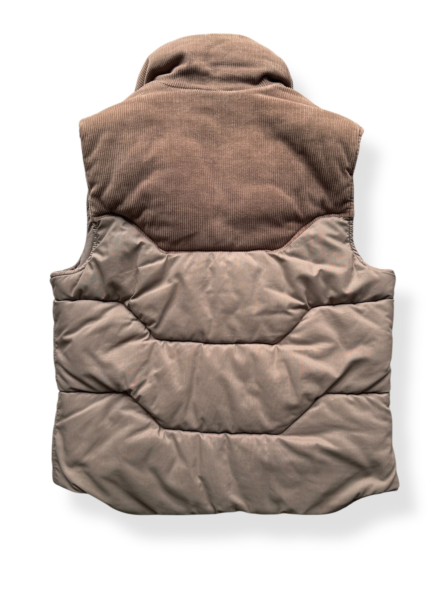 Back of Vintage Jansport Corduroy Yoke Down Vest SZ XL