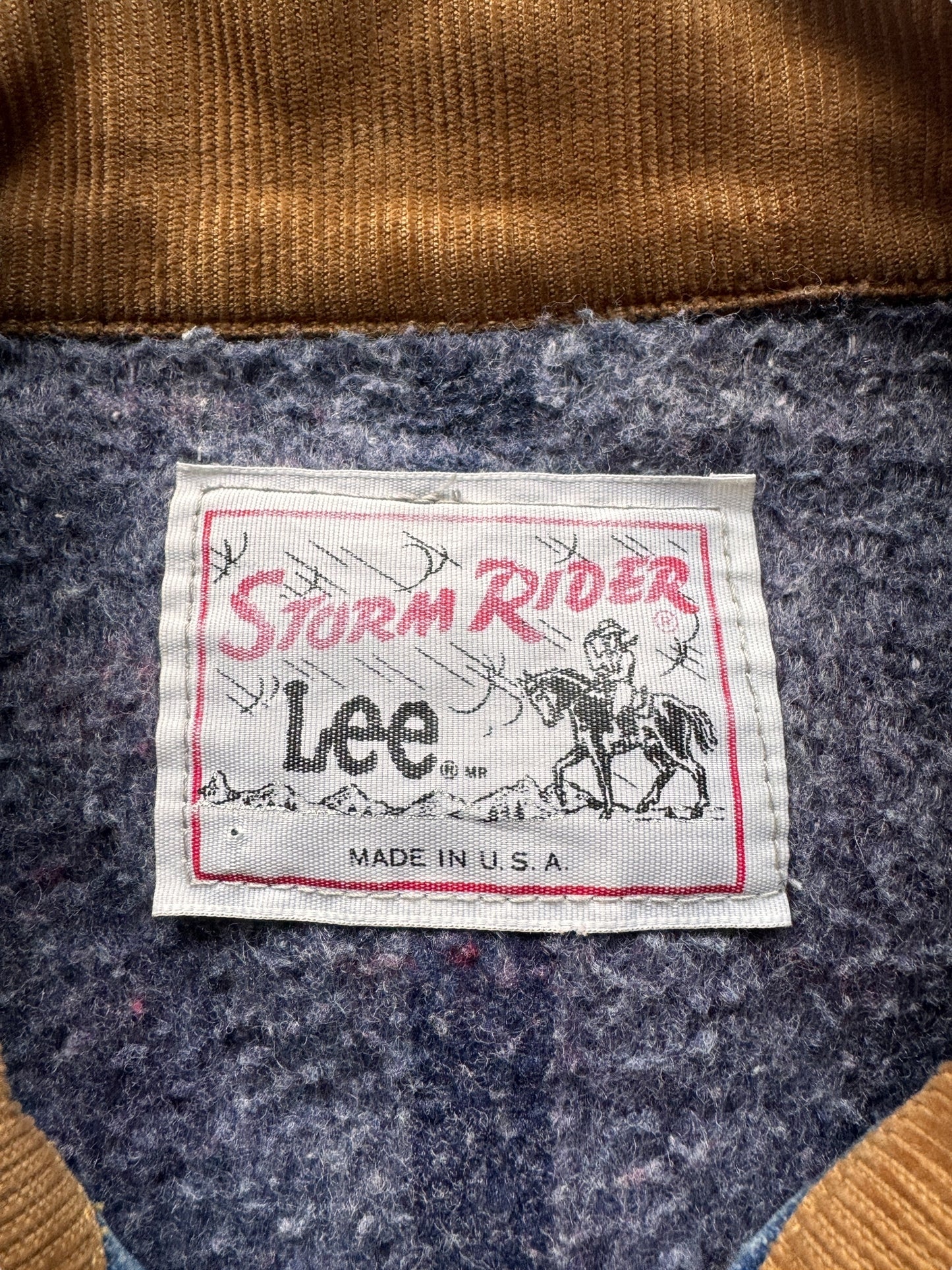 Tag of Vintage 80s Era Lee Storm Rider SZ L