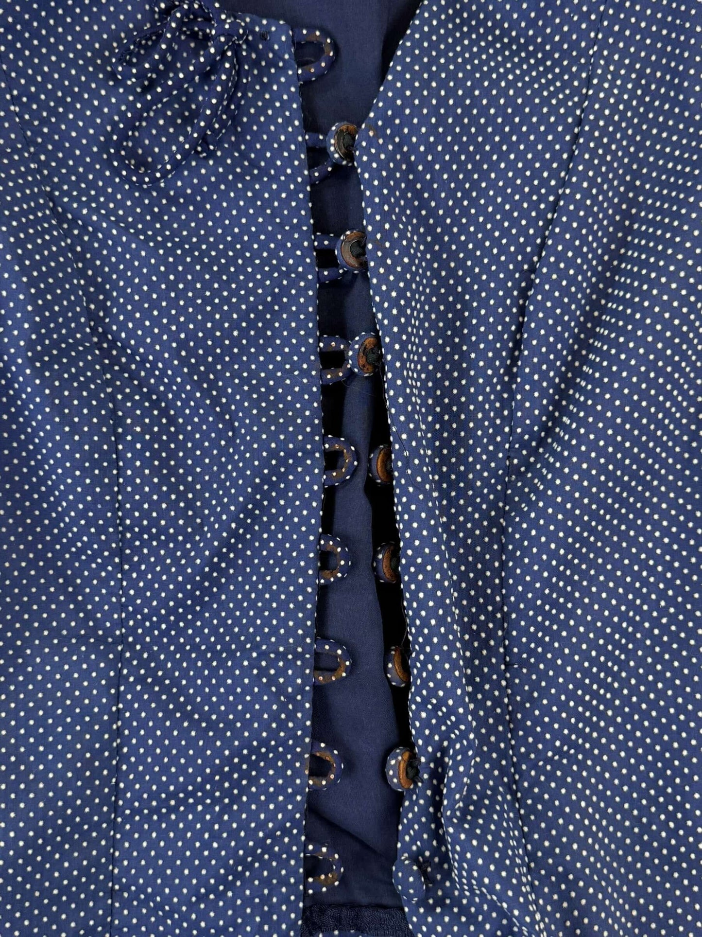 Rust of 1950s Navy Blue Swiss Dot Set S