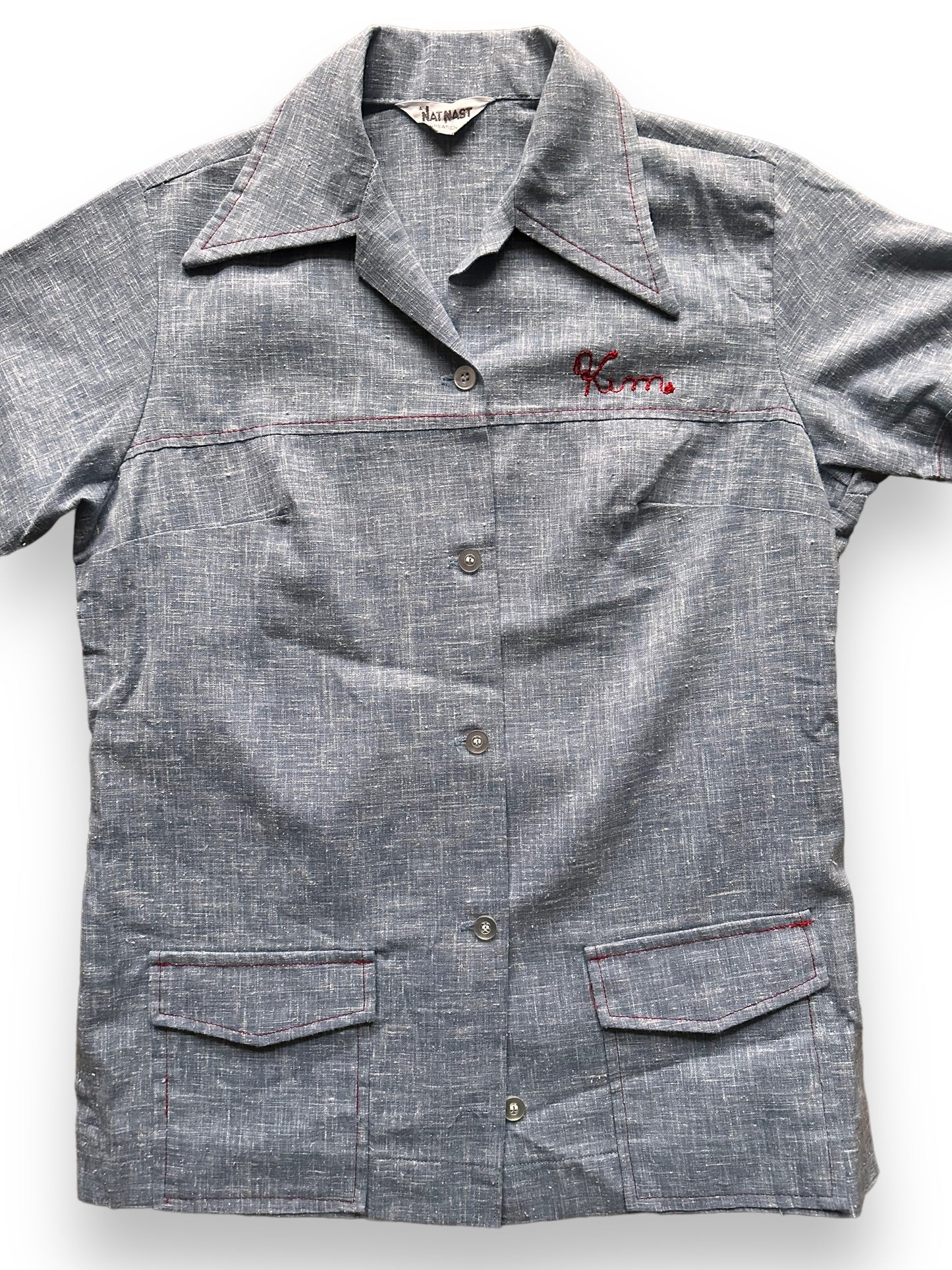 front close up of Vintage Belton Star Herald Ladies Bowling Shirt SZ M | Vintage Bowling Shirt Seattle | Barn Owl Vintage Seattle
