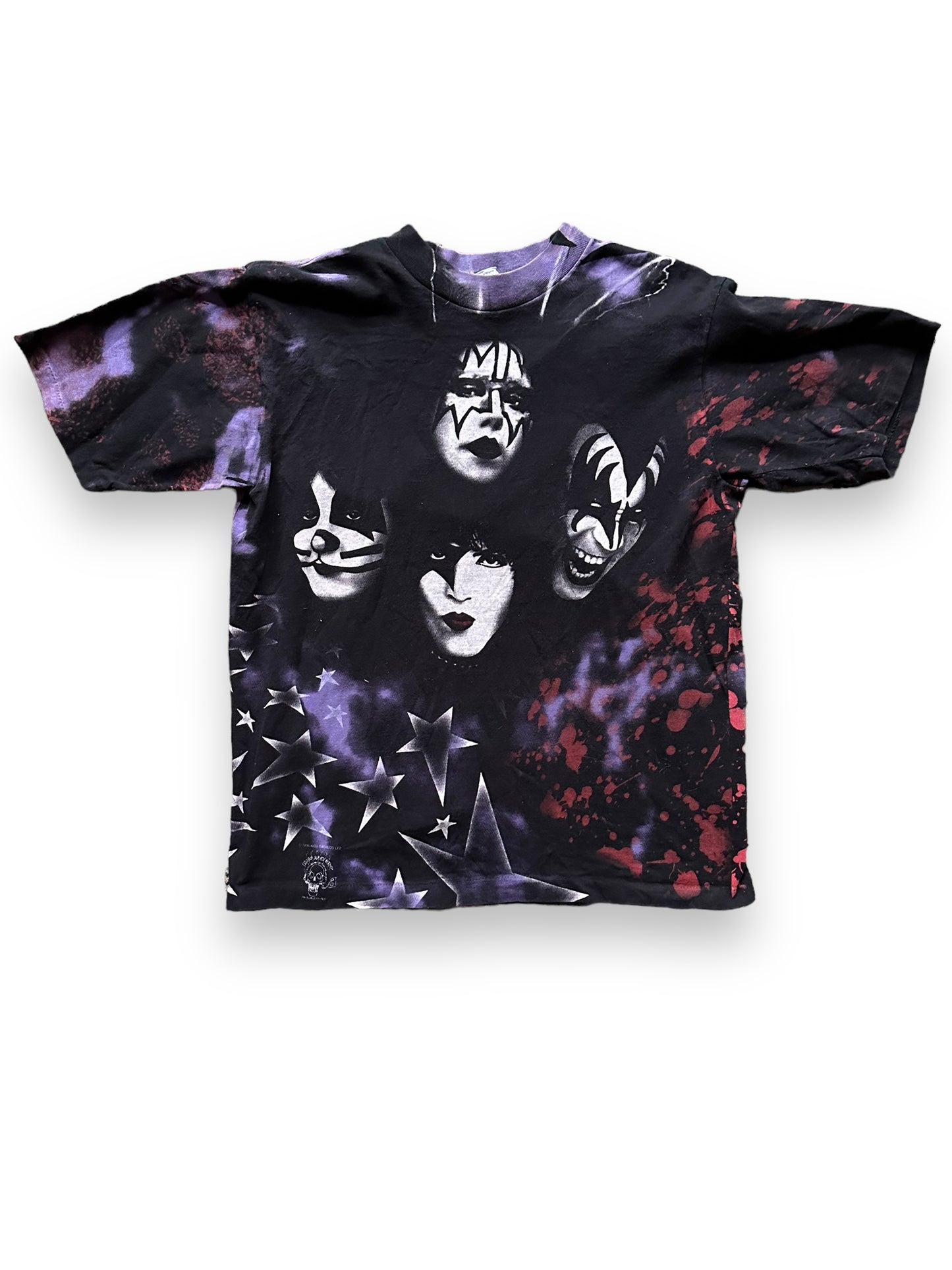 Front View of Vintage KISS 1996-97 Tour Tee Size L | Barn Owl Vintage Clothing | Vintage Rock Tees Seattle